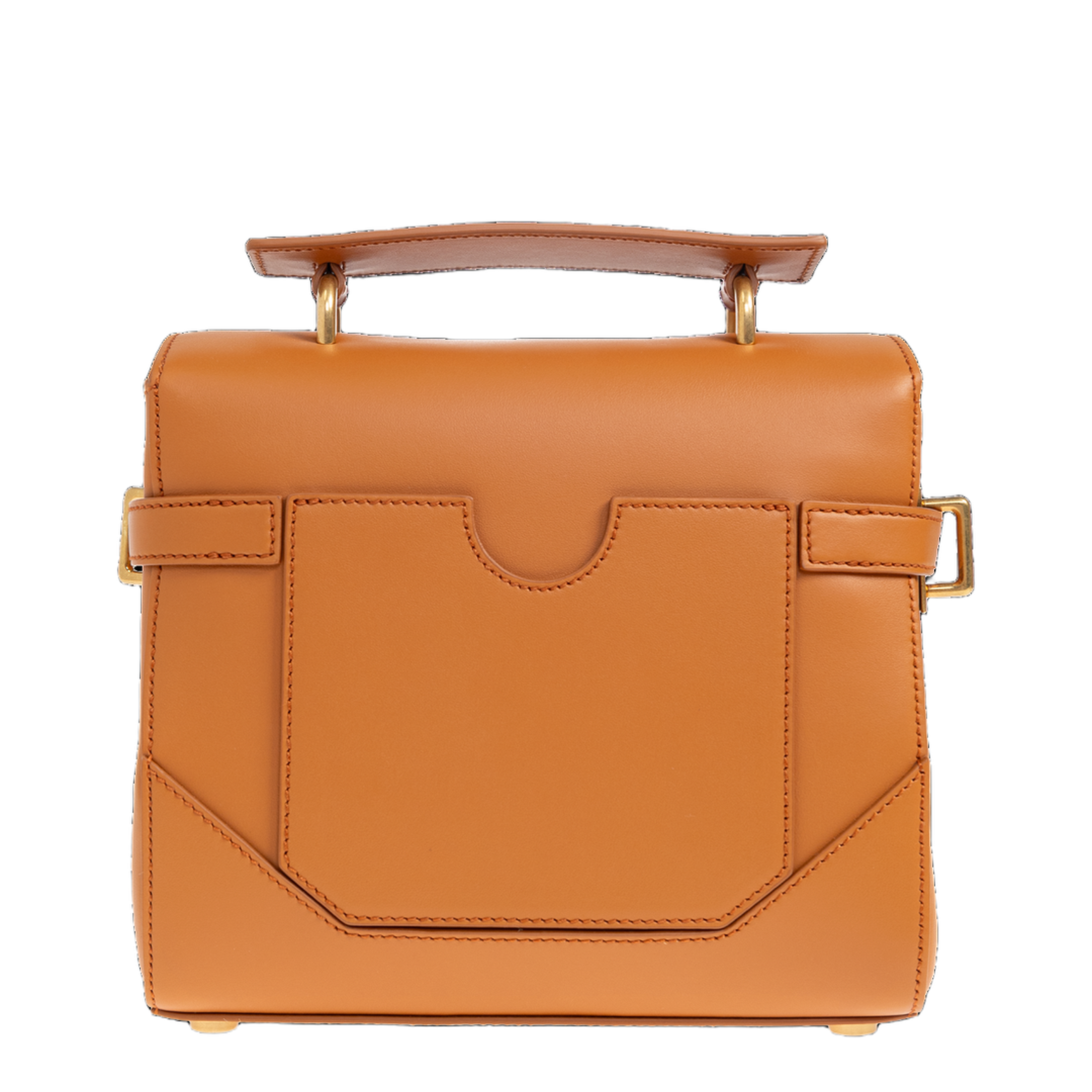 B-Buzz 23 Cowhide Leather Top-Handle Bag - Light Cognac - Image 3