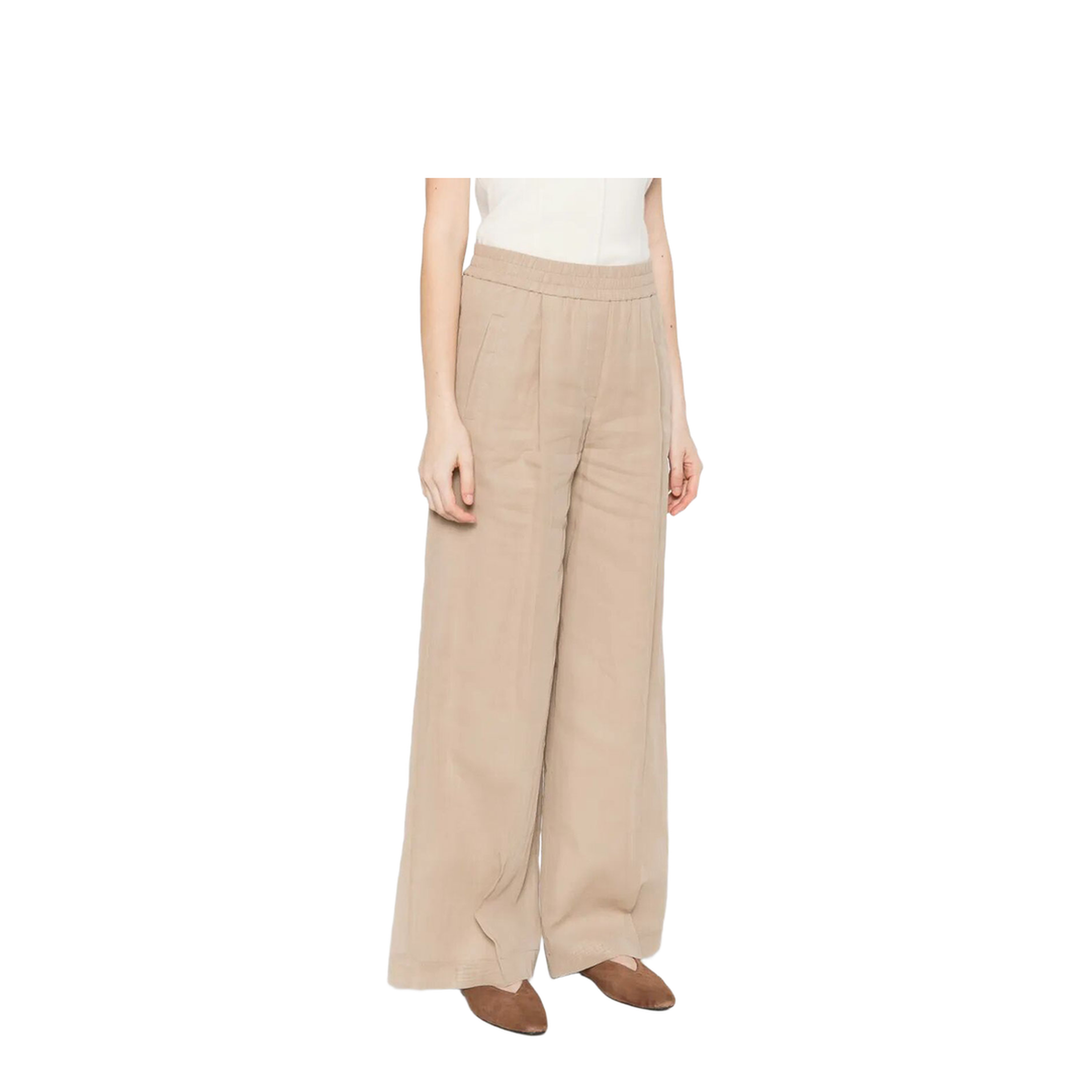 Cotton Trousers Cream - Image 5