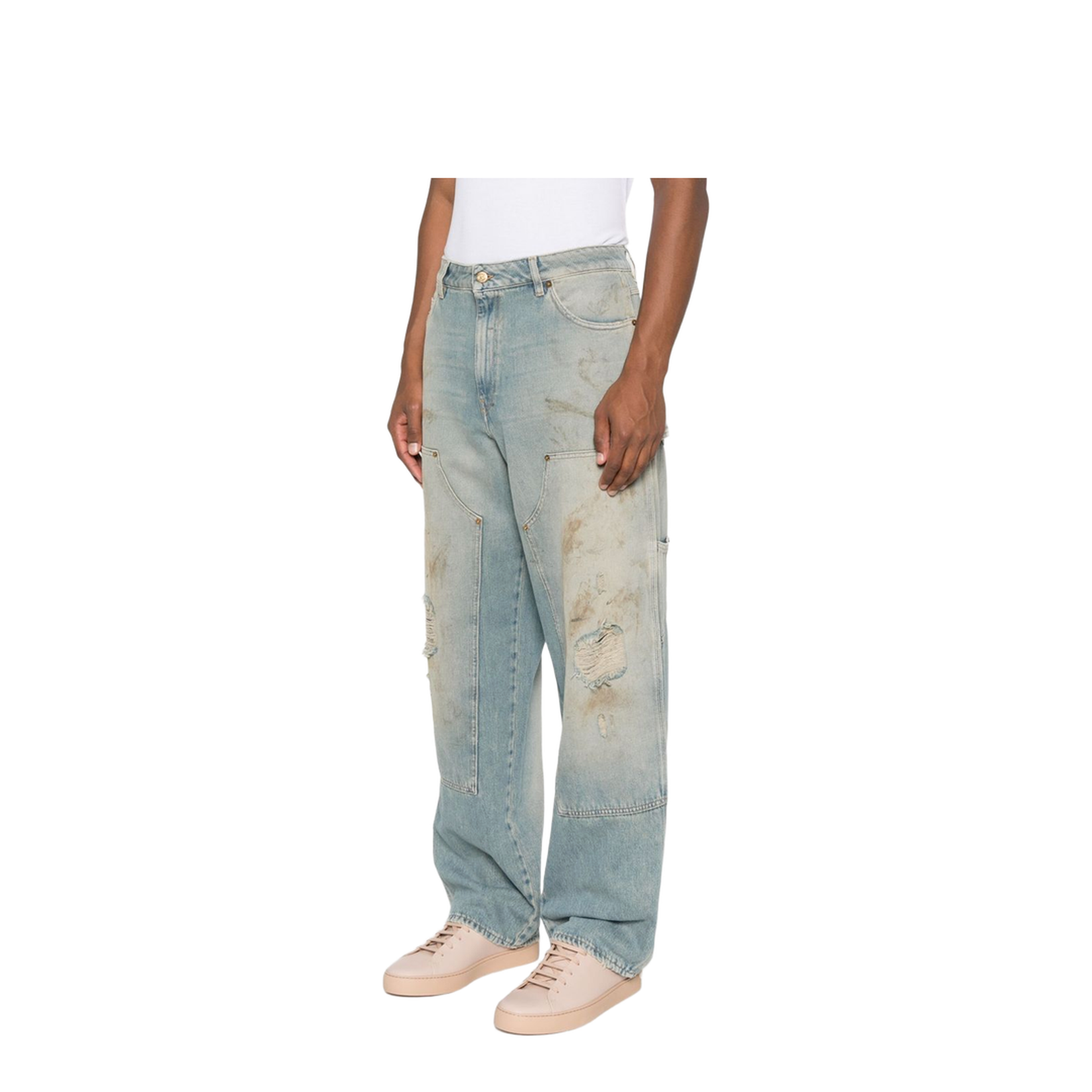 Destroyed Denim Cotton Jeans - Image 4