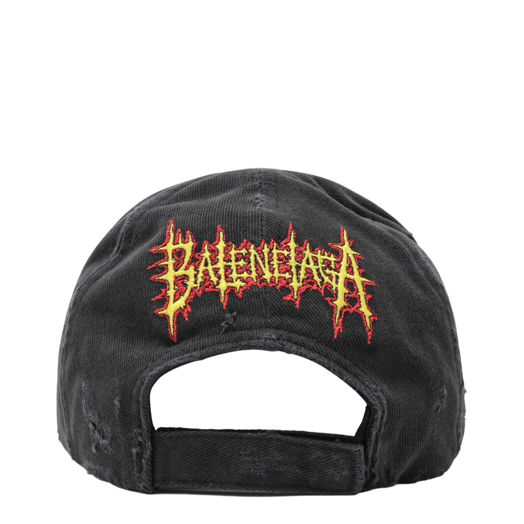 Sacré Cœur Cotton Drill Baseball Cap in Faded Black - Image 2