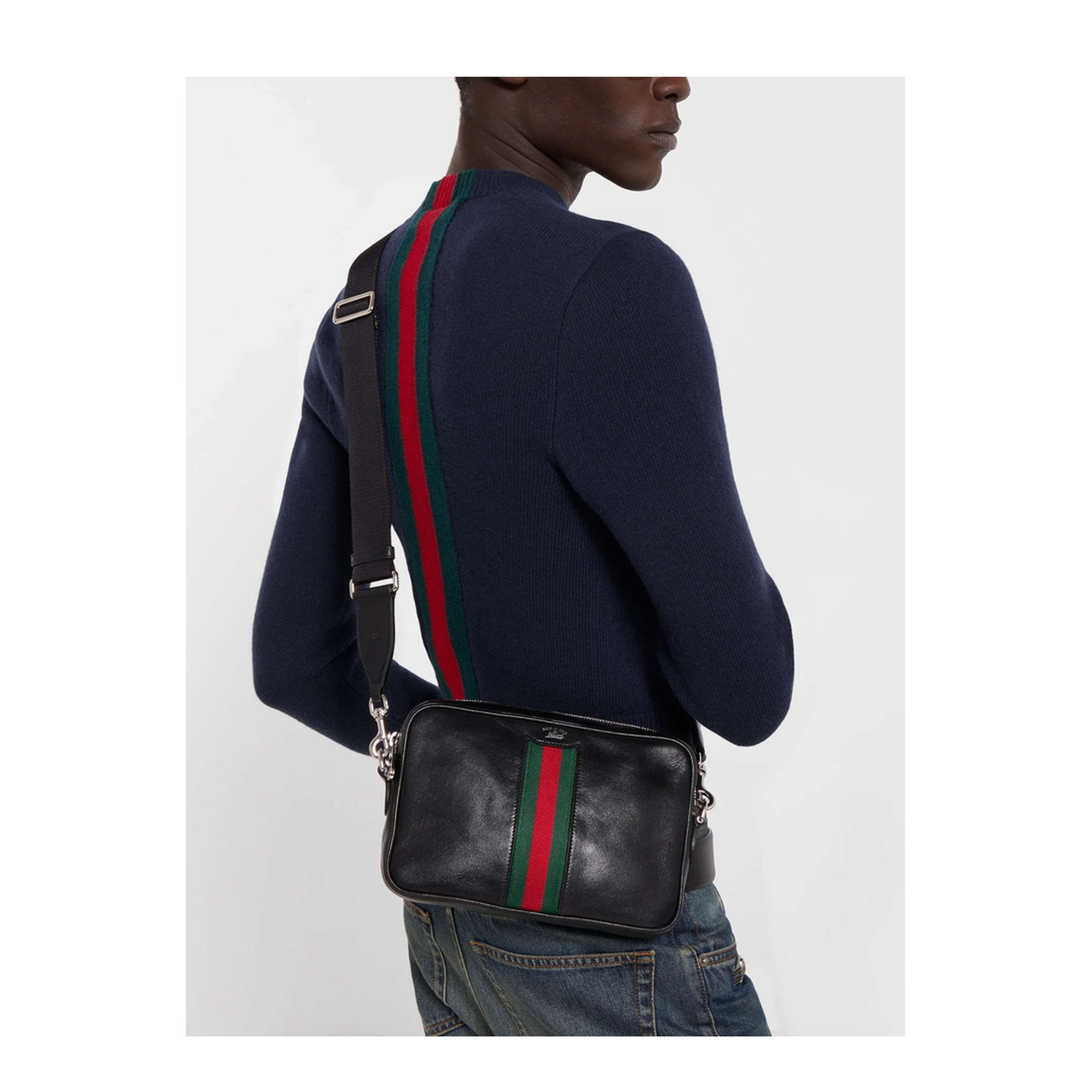 Web Trademark Small Crossbody Bag - Black - Image 4