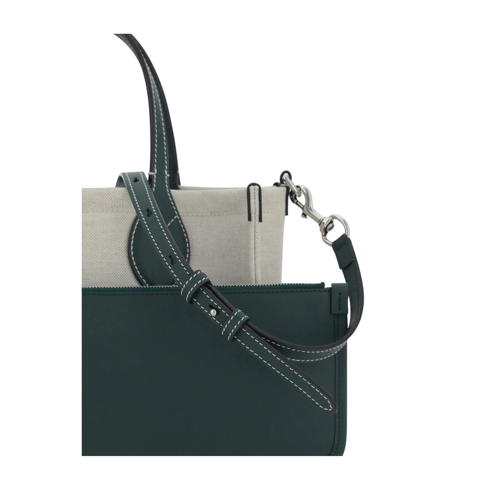 GG Supreme Medium Canvas Tote Bag - Beige/Green - Image 4