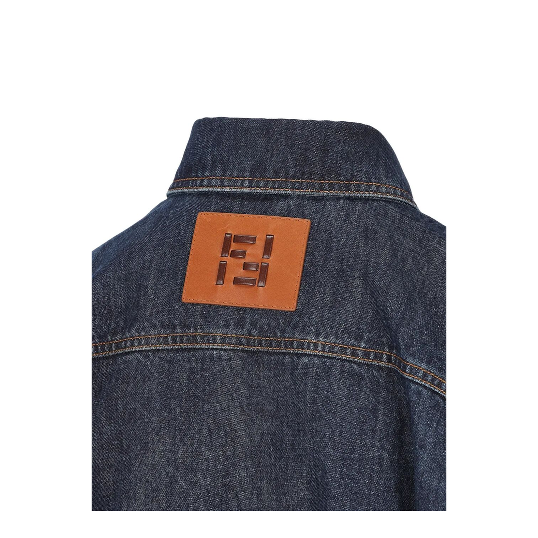 Go-To Denim Shirt Jacket with Quilted Motif - Image 3