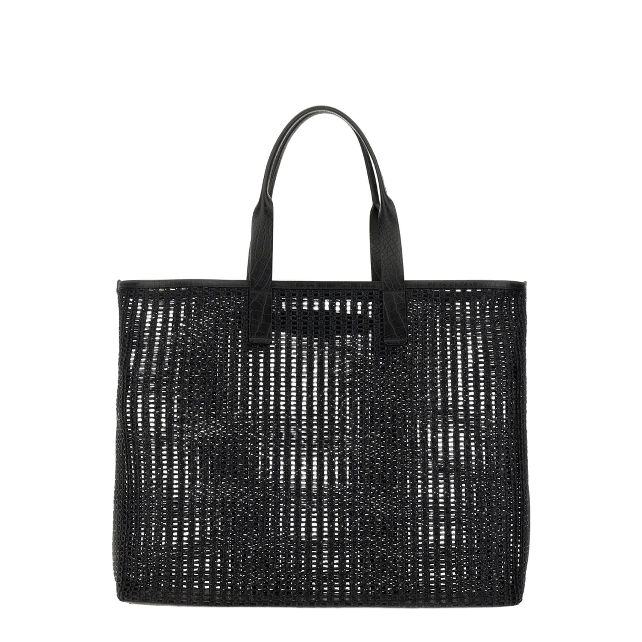 Adamo Calfskin Shopper Tote - Black - Image 2