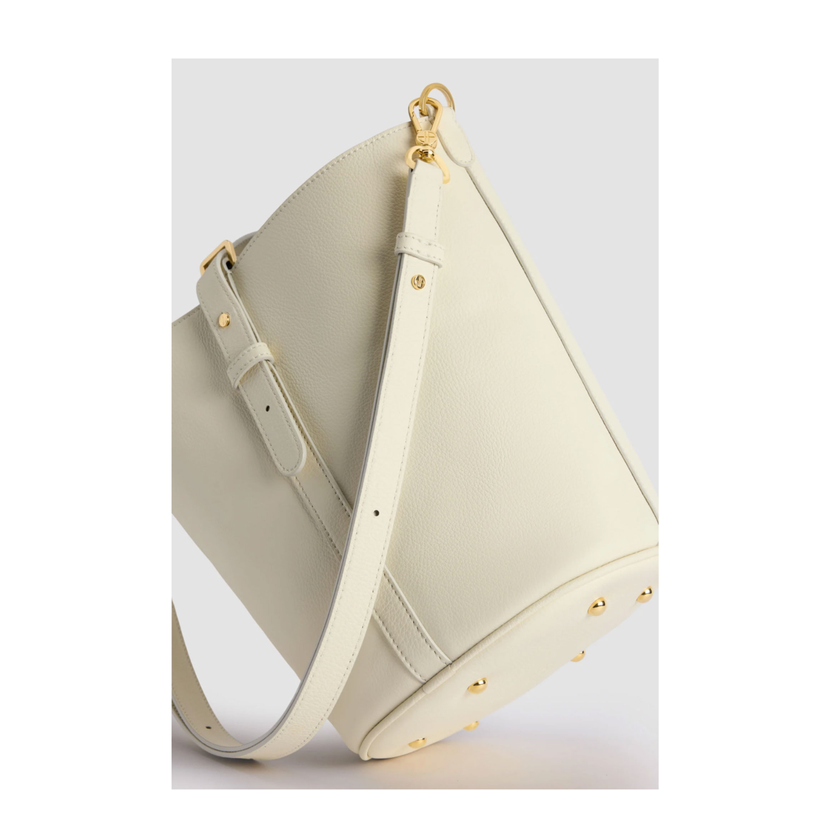 JP Small Leather Bucket Bag - Angora - Image 2