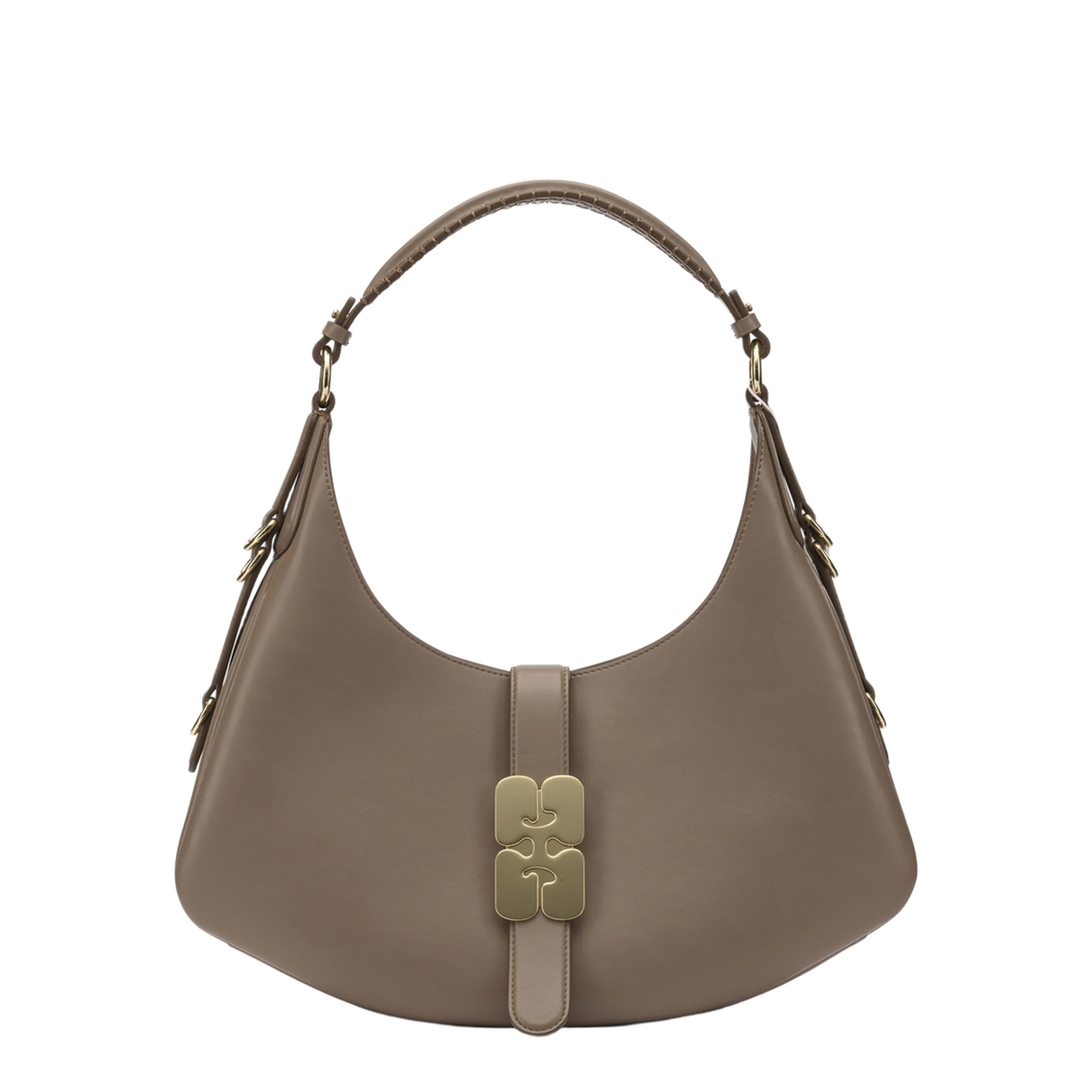 Kat Medium Leather Shoulder Bag - Chicory Coffee - Image 1