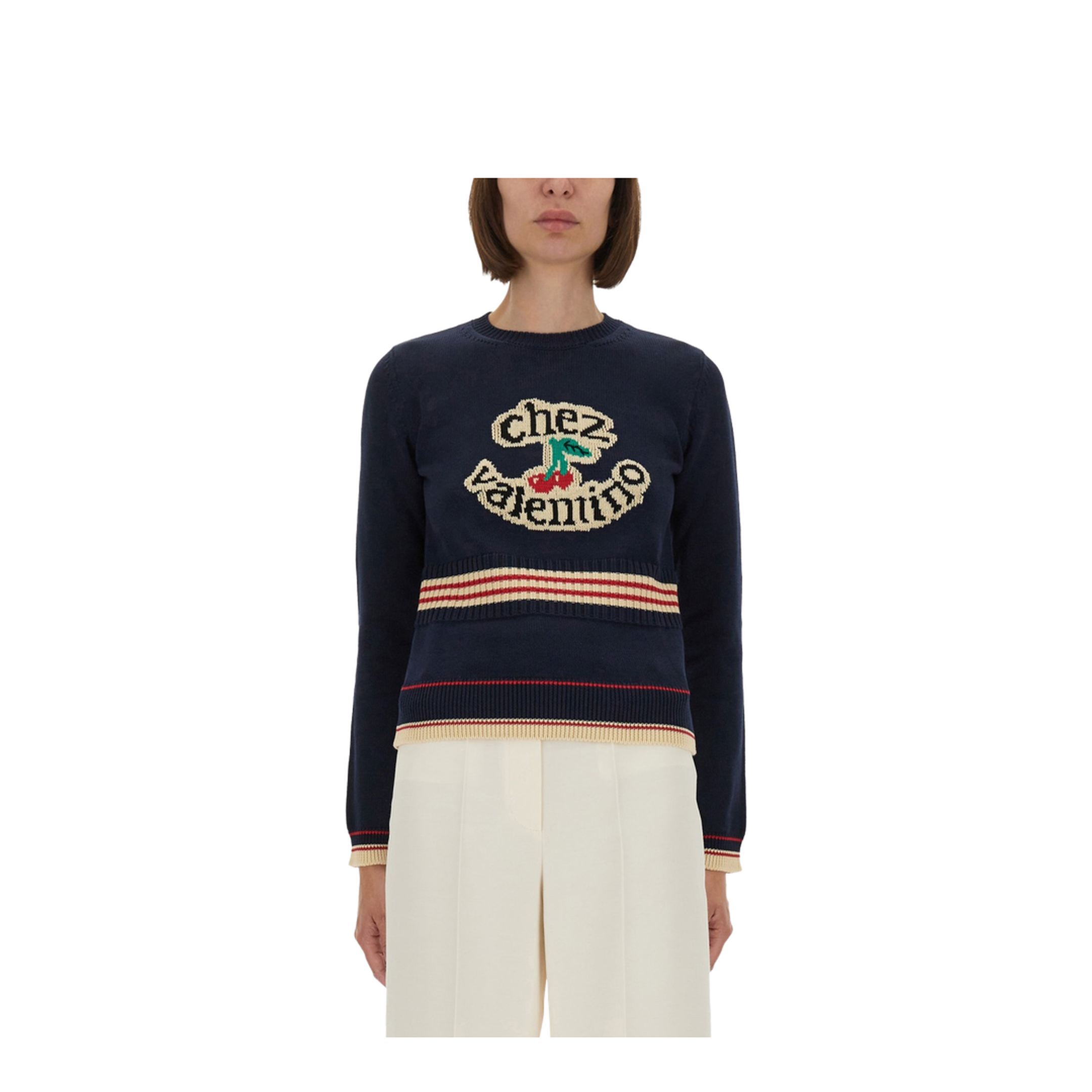 Women's Cotton Sweater Navy Blue - Image 1
