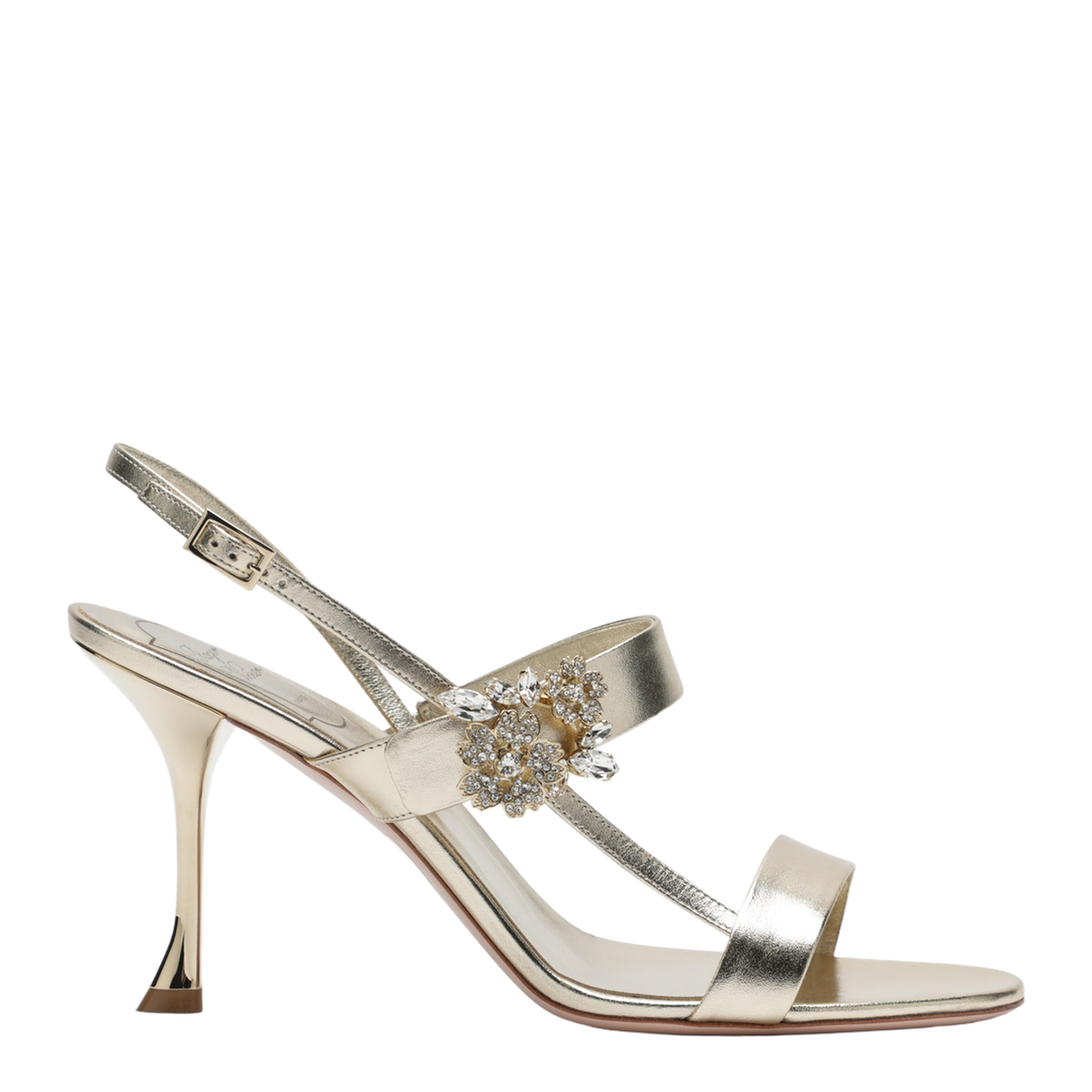 Gold Leather Efflorescence Sandals - Image 1