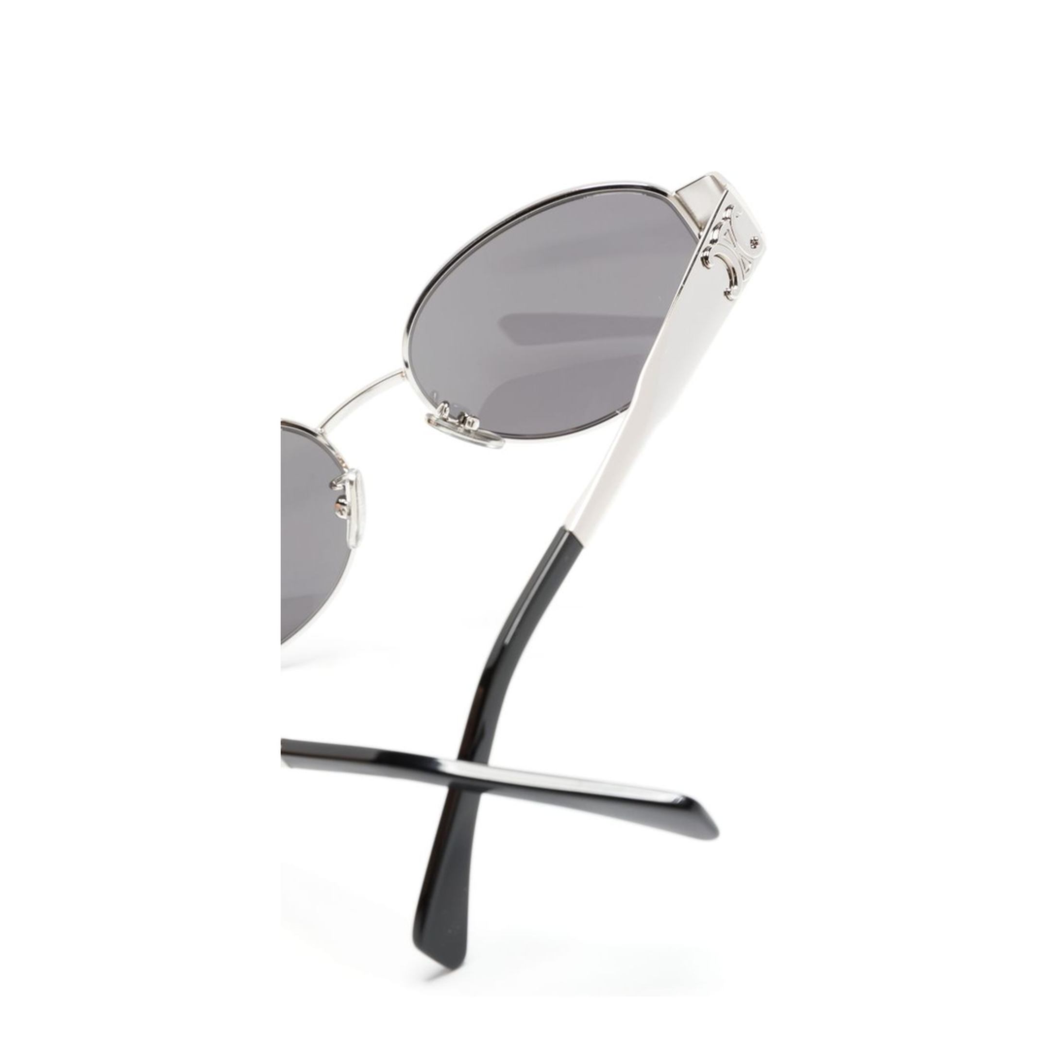 Triomphe Metal 01 Sunglasses in Metal - Silver / Smoke - Image 4