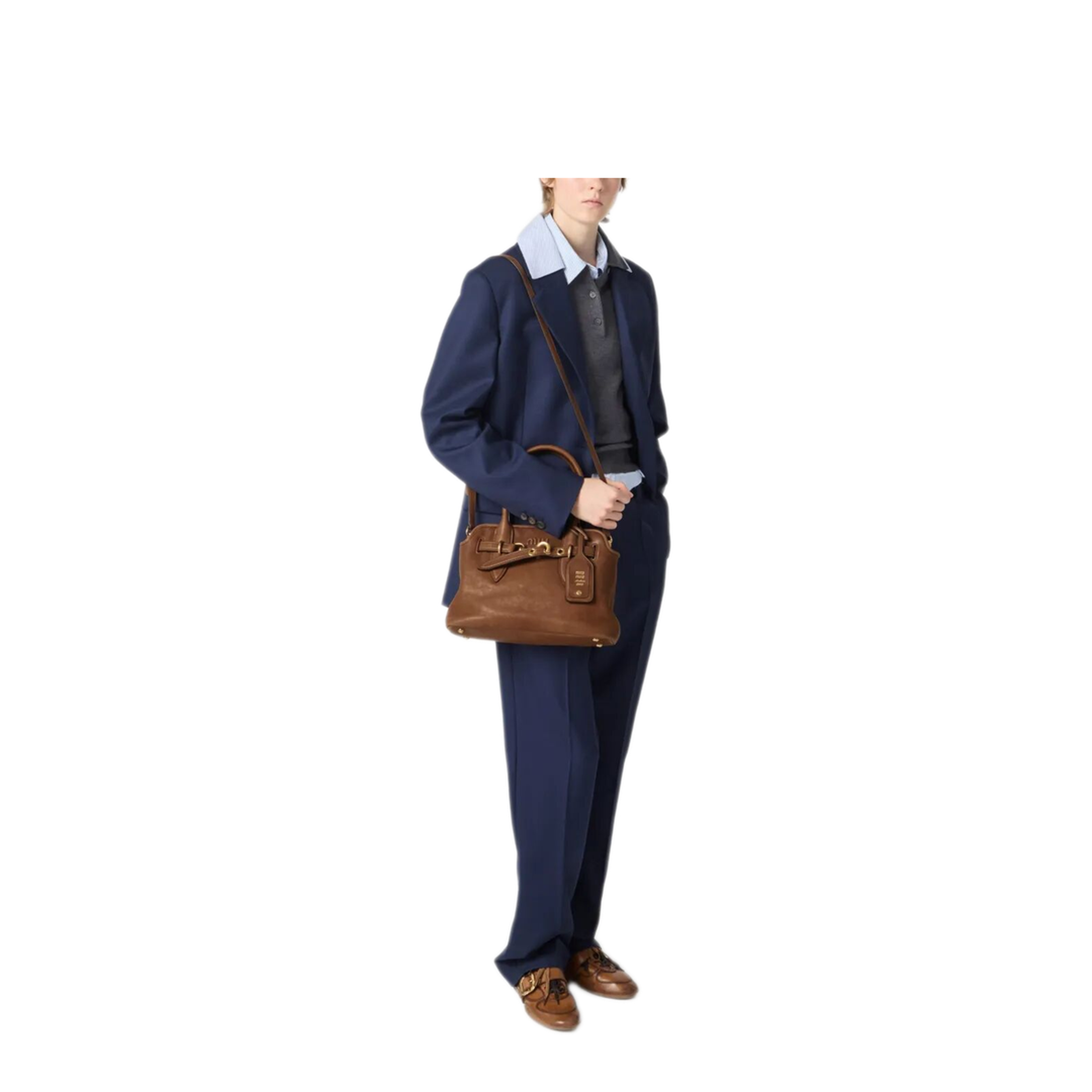 Aventure Medium Nappa Leather Handbag - Oak - Image 3