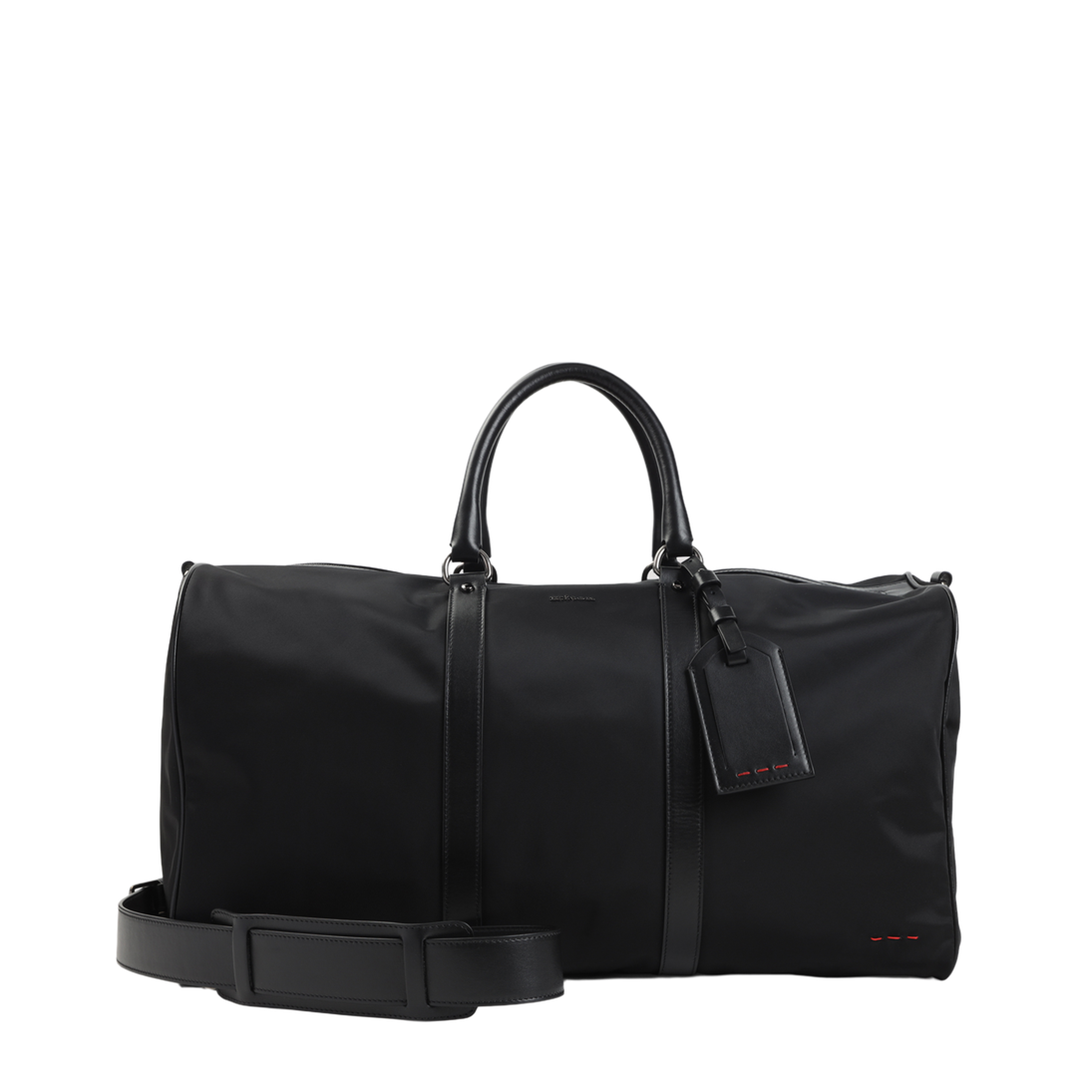 Nylon Bag Leather Black - Image 3