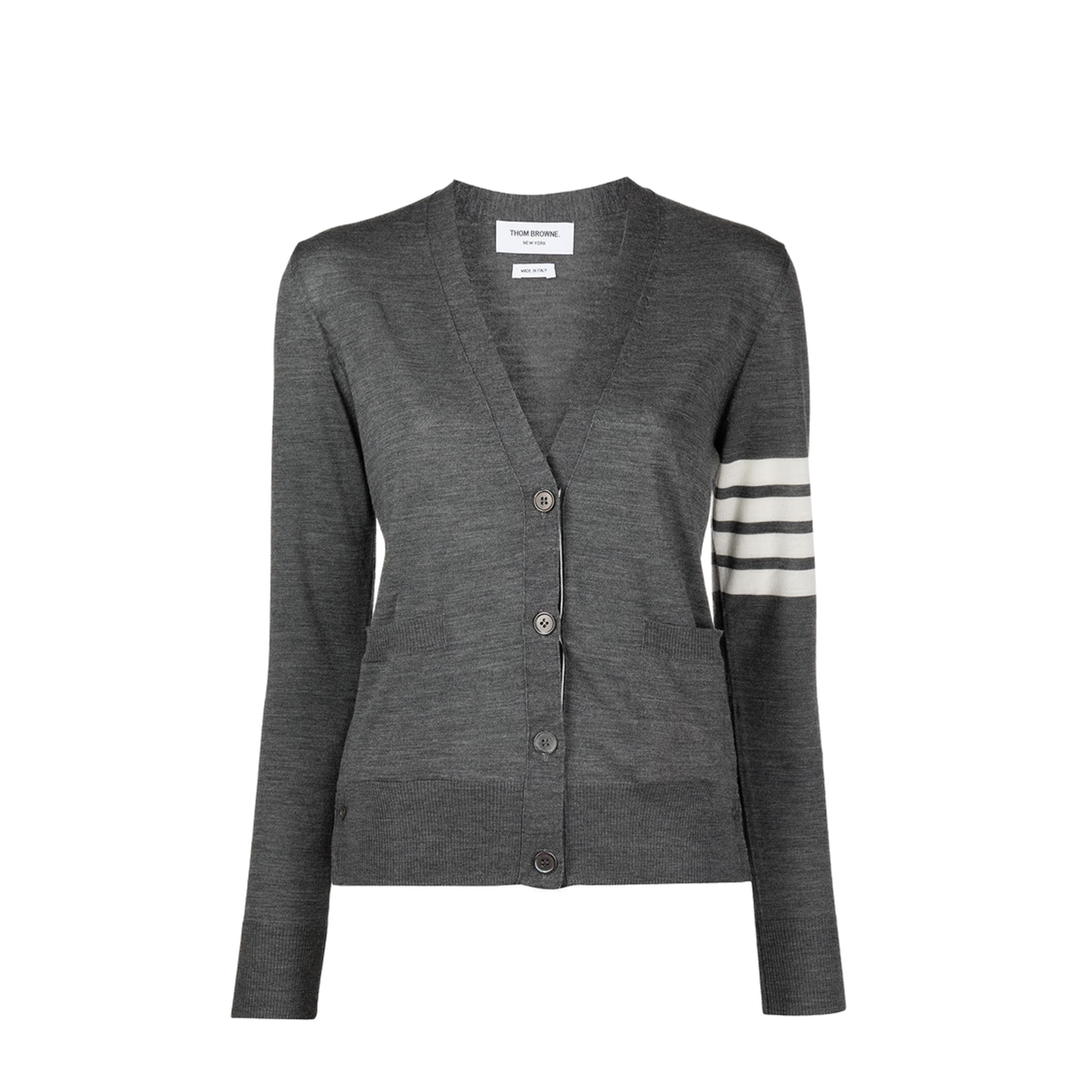 4 Bar Merino Wool Cardigan - Image 1