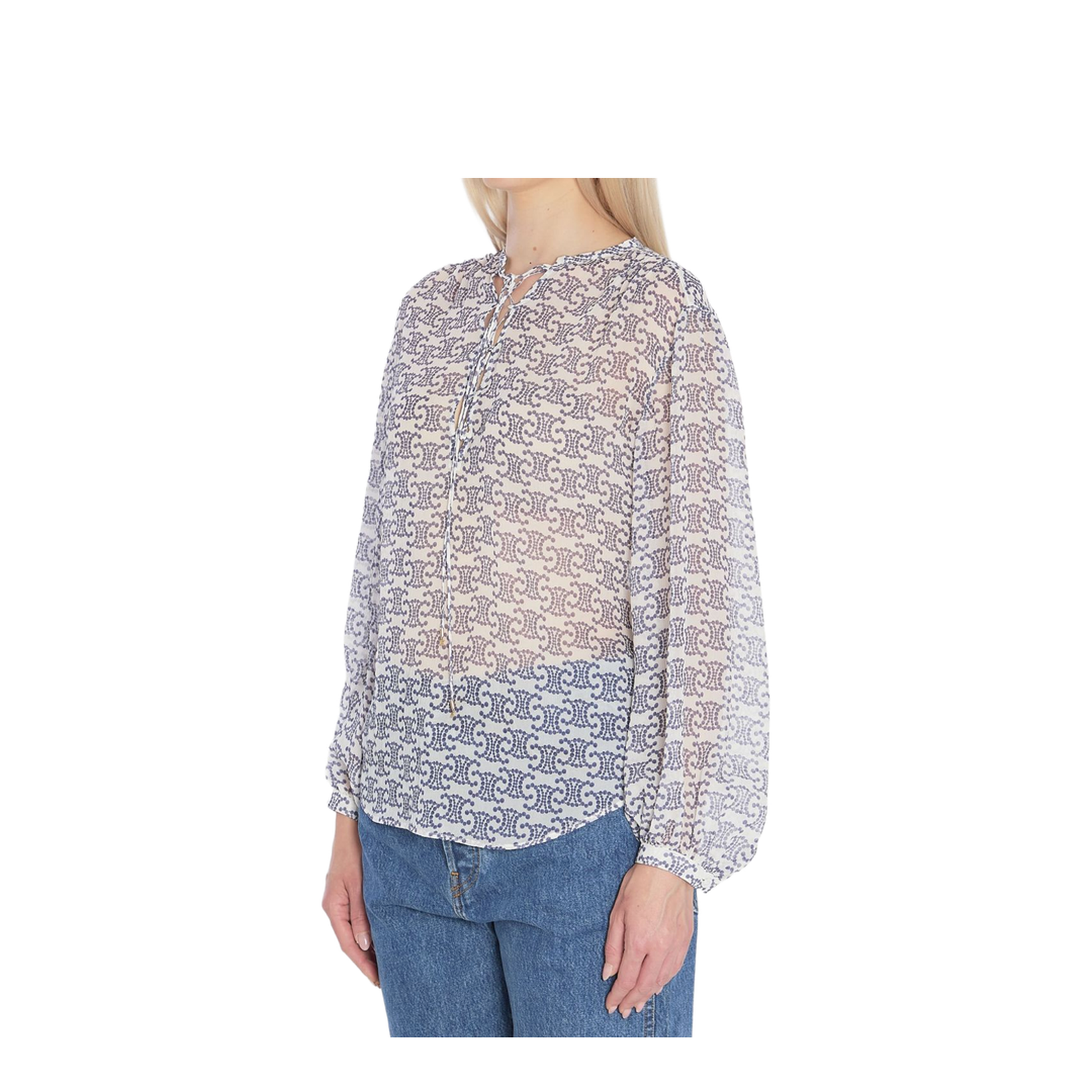 Romy Shirt Cream/Navy Blue - Image 2
