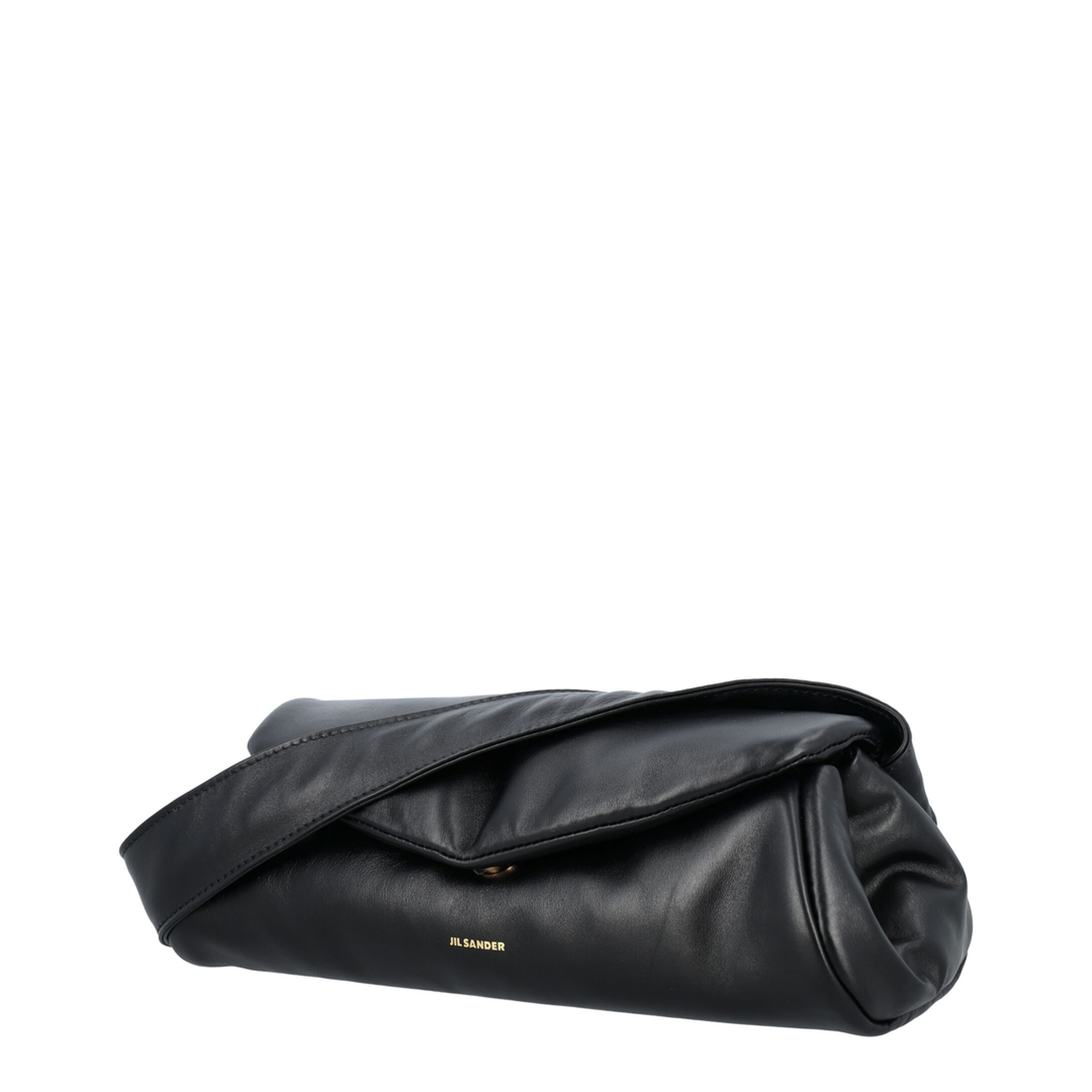 Cannolo Small Calf Leather Shoulder Bag - Black - Image 3