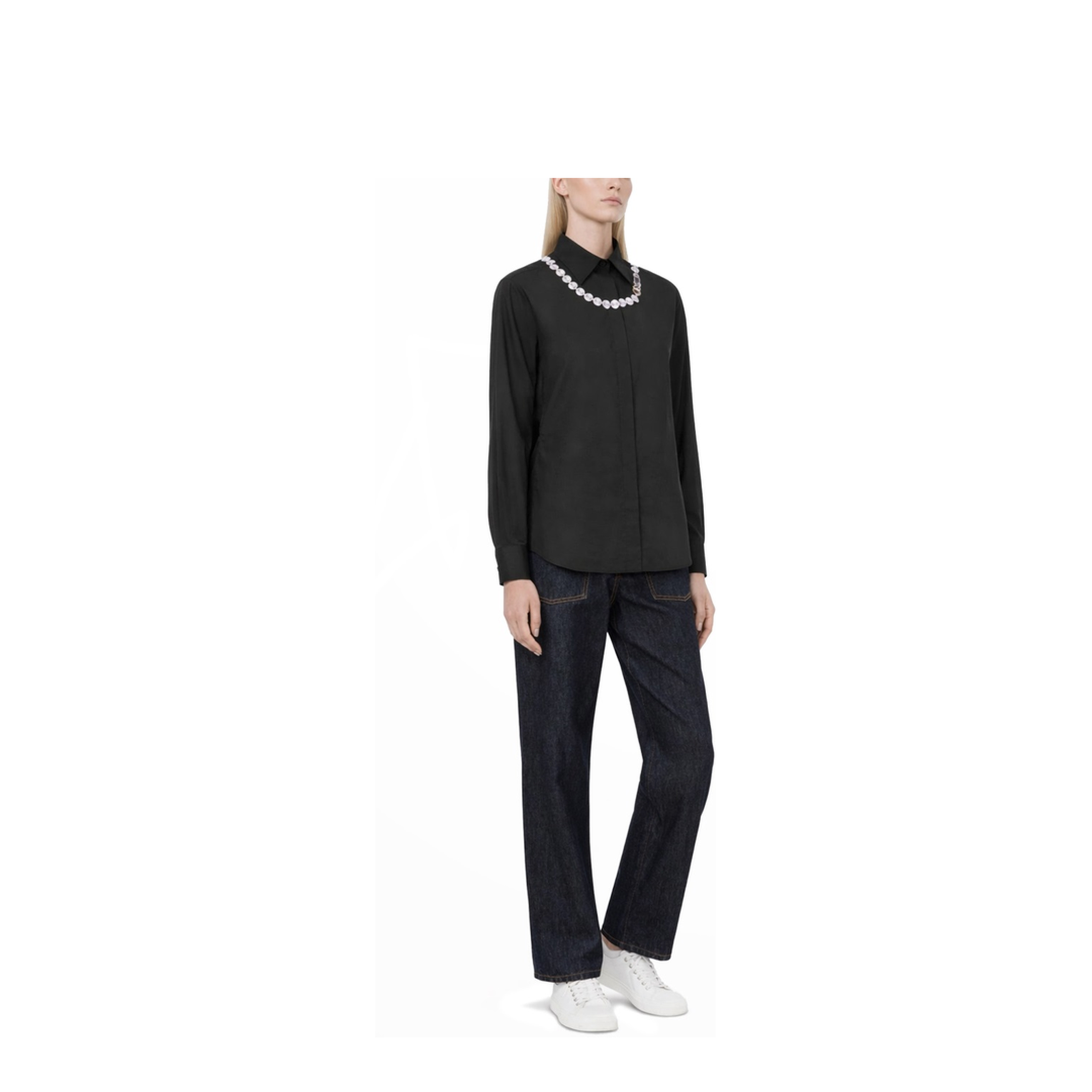 Printed Stretch Cotton Poplin Shirt - Image 2