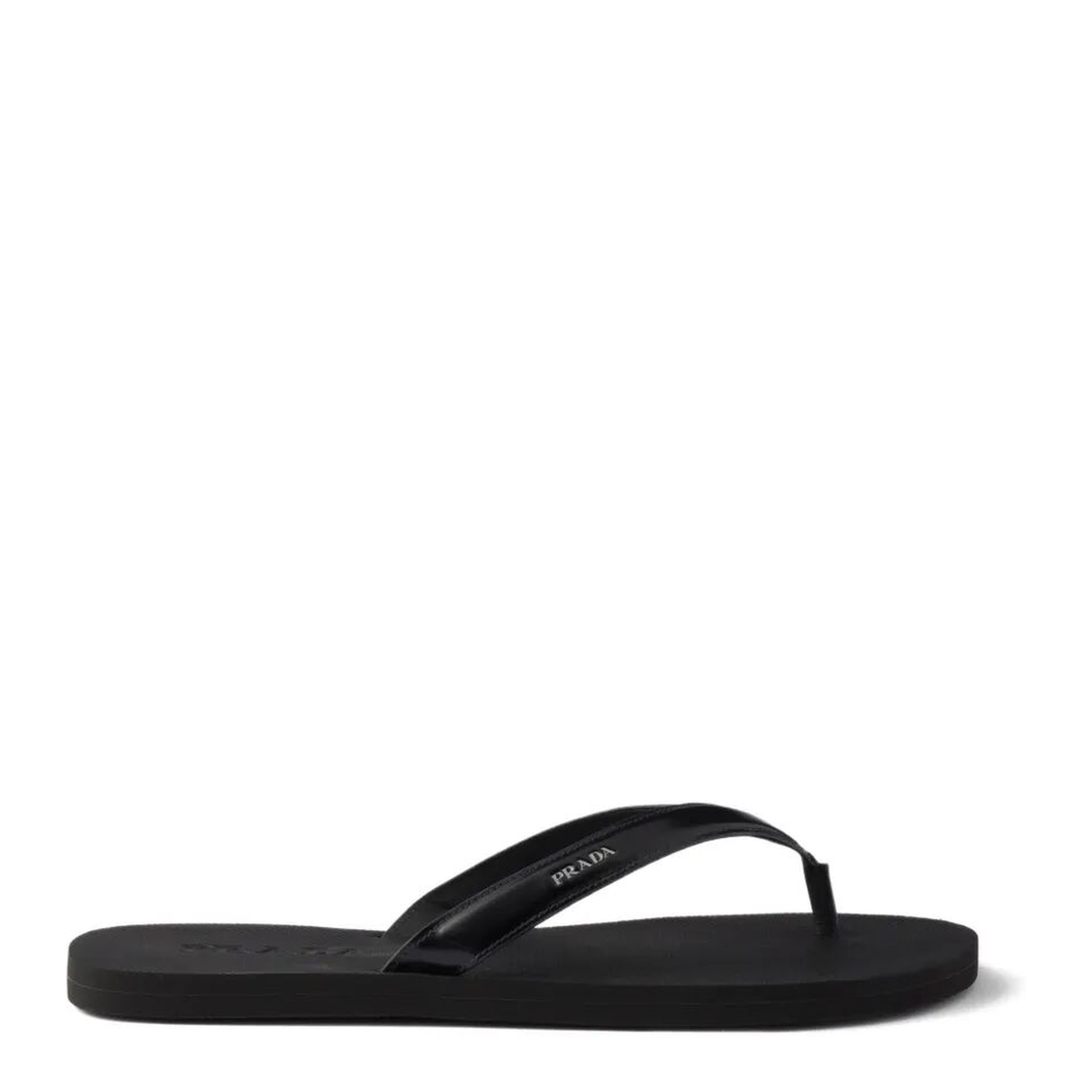 Brushed Leather Flip-Flops - Image 1