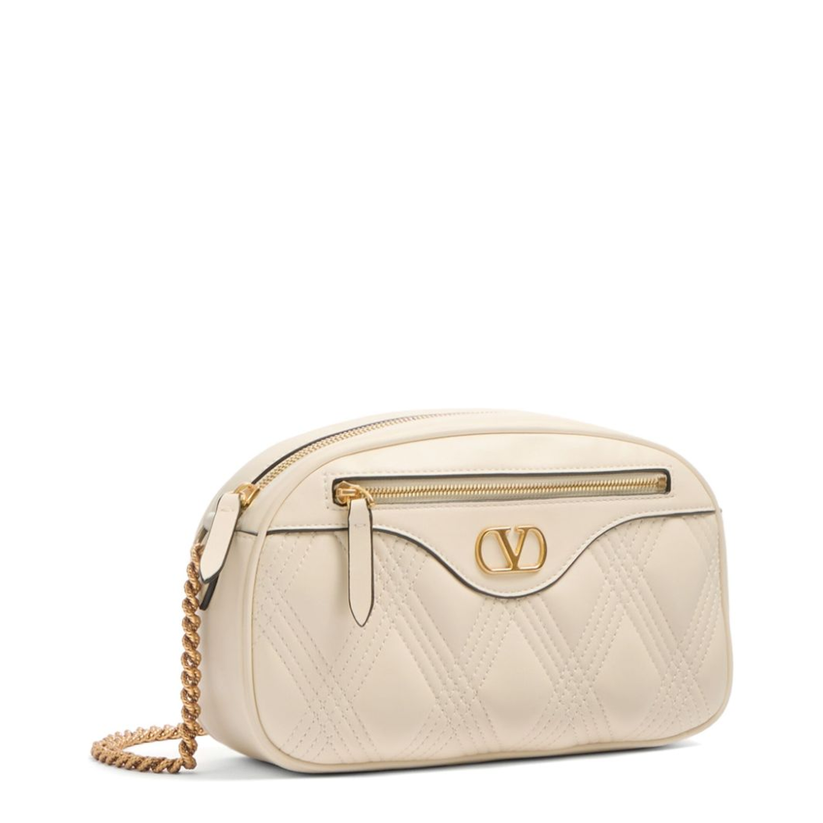 Quiltie 67 Nappa Leather Shoulder Bag - Ivory - Image 2