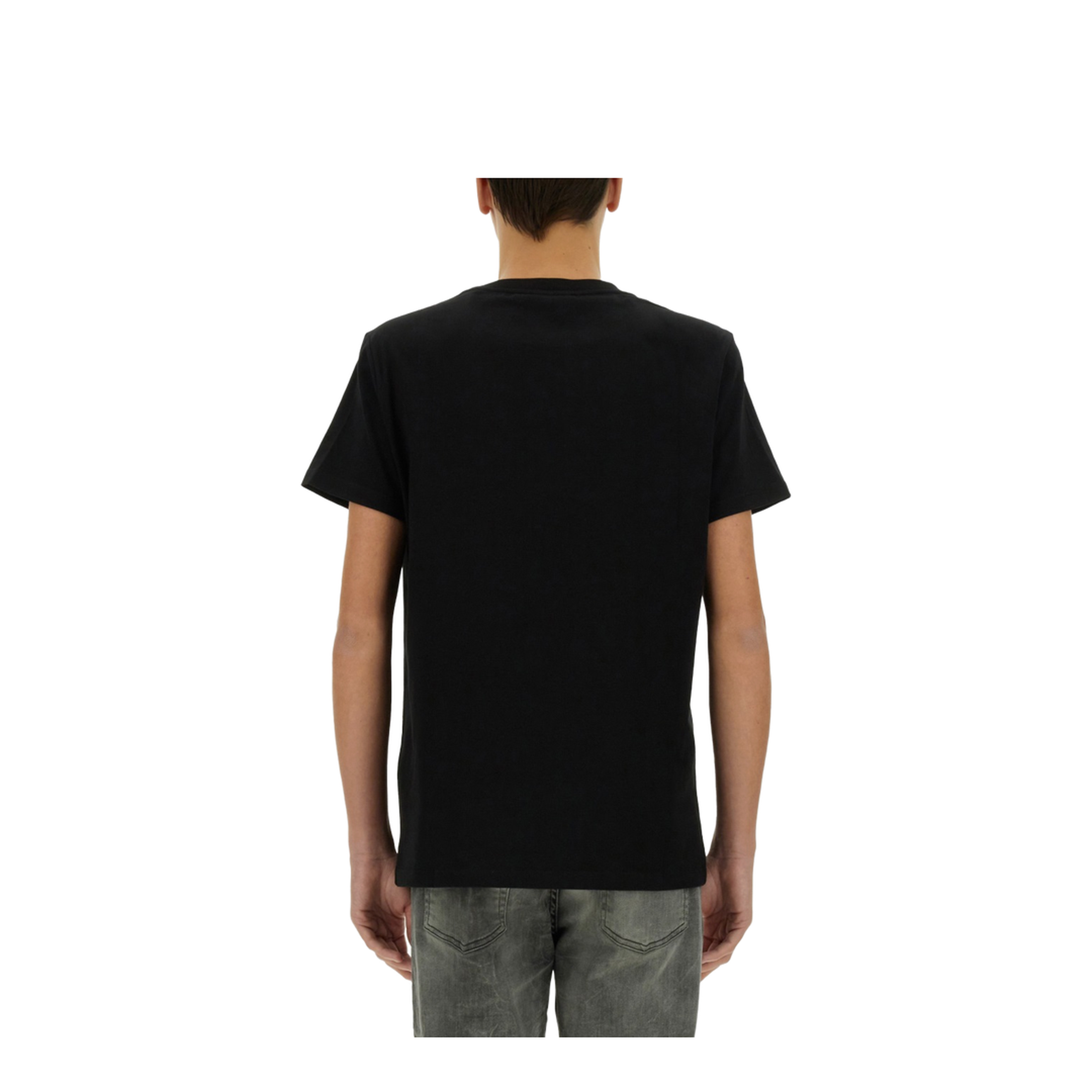 T-shirt with Couture Label Black - Image 3