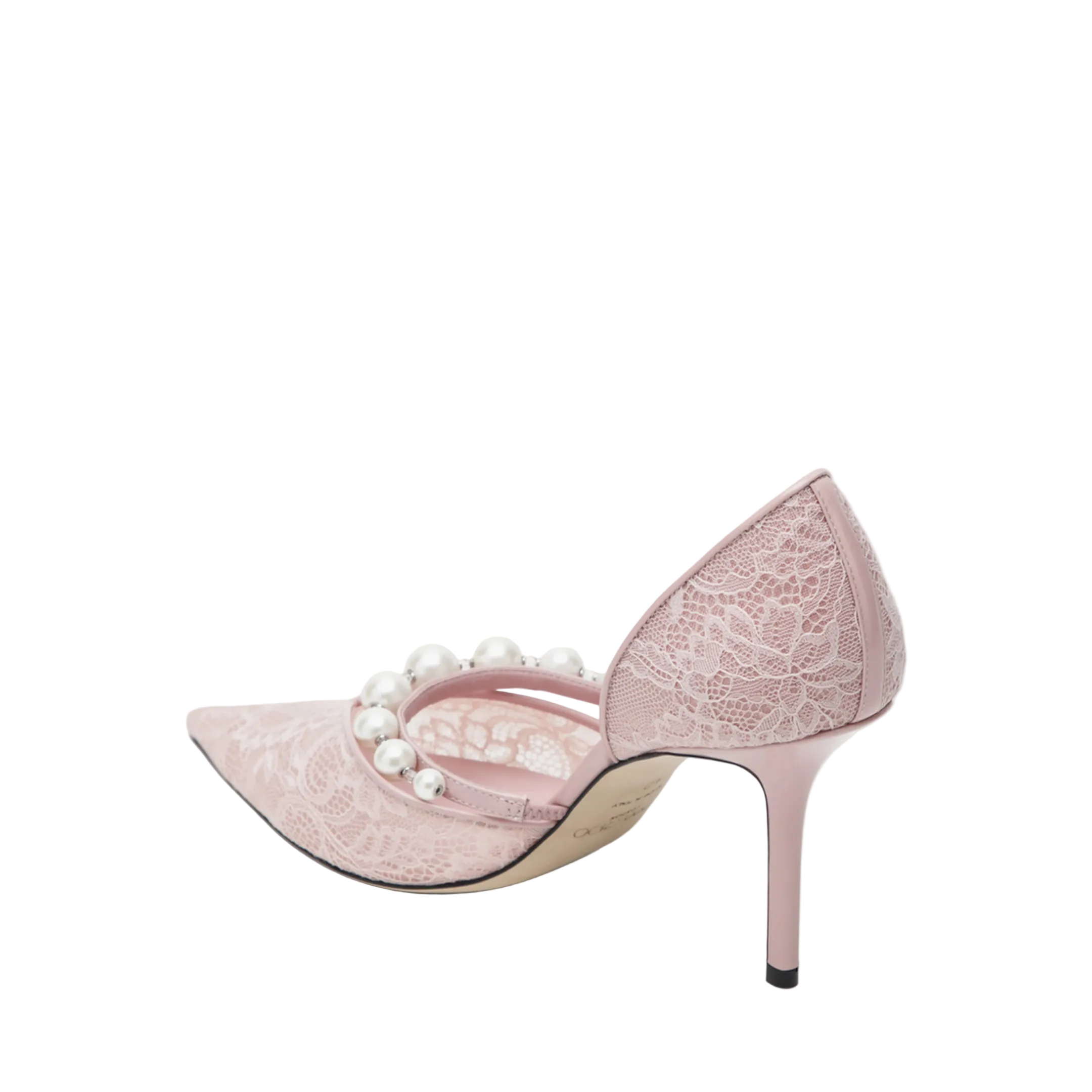 Pink Lace Décolleté with Pearl Decoration - Image 2