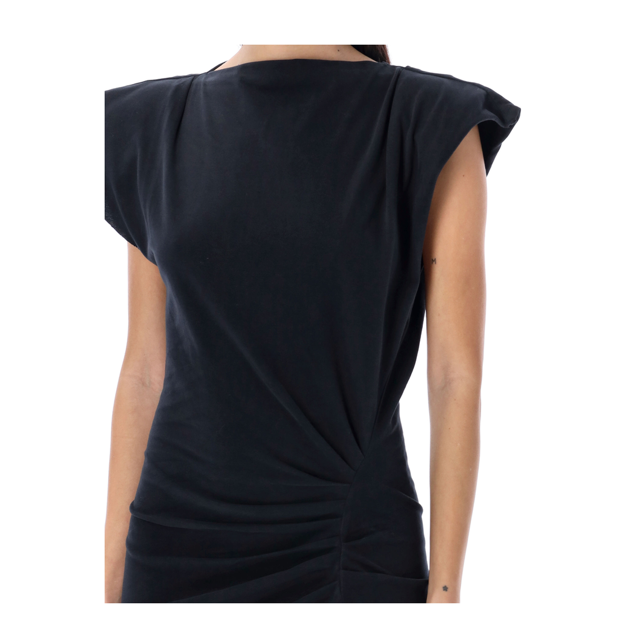 Long Black Nadela Jersey Dress - Image 3