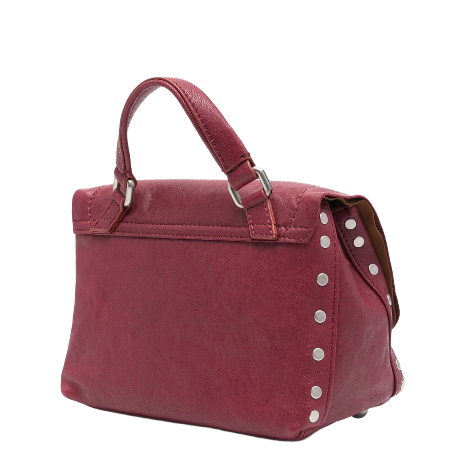 Postina Tabacco Baby Leather Handbag Red - Image 3