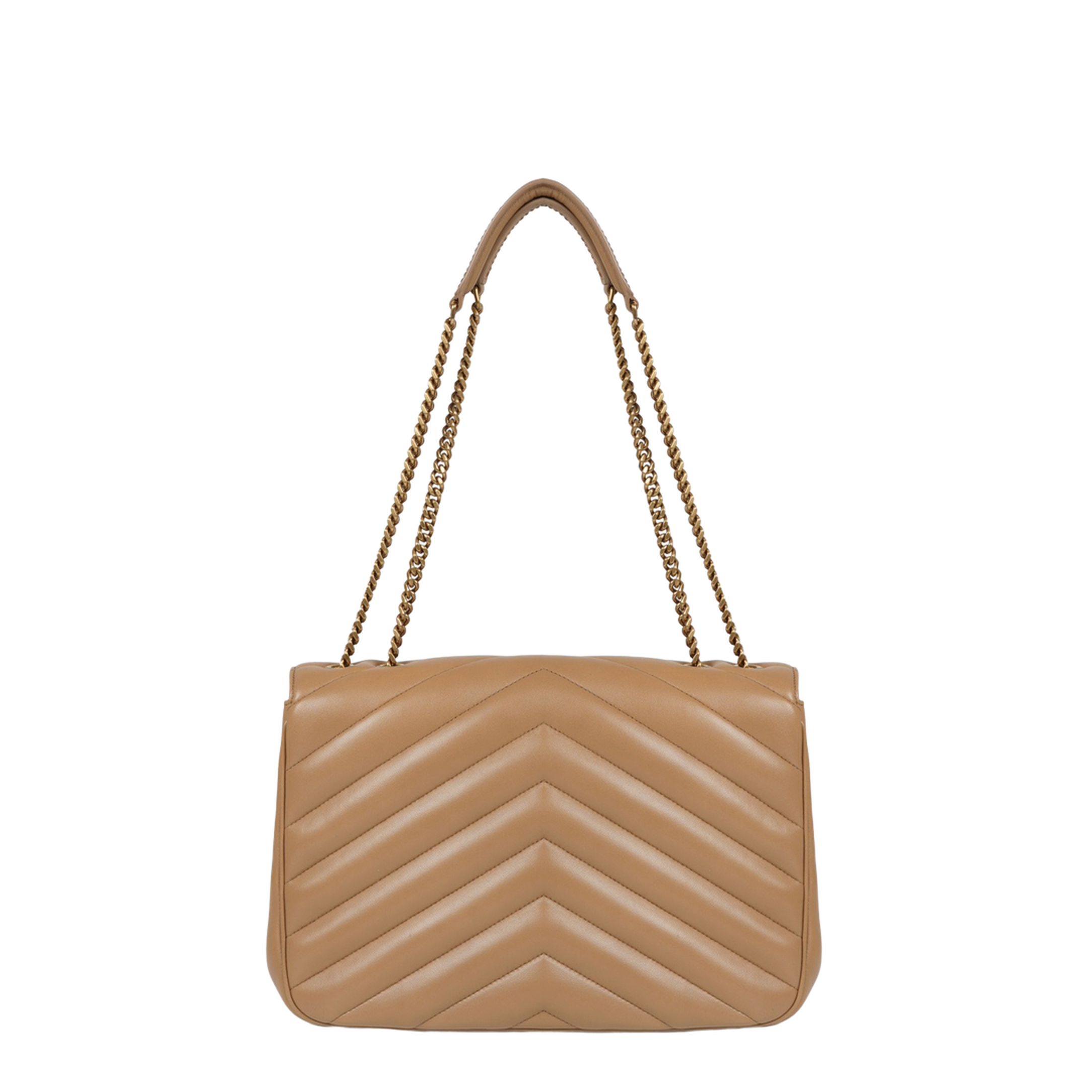 Loulou Large Matelassé Lambskin Tote - Natural Tan - Image 2