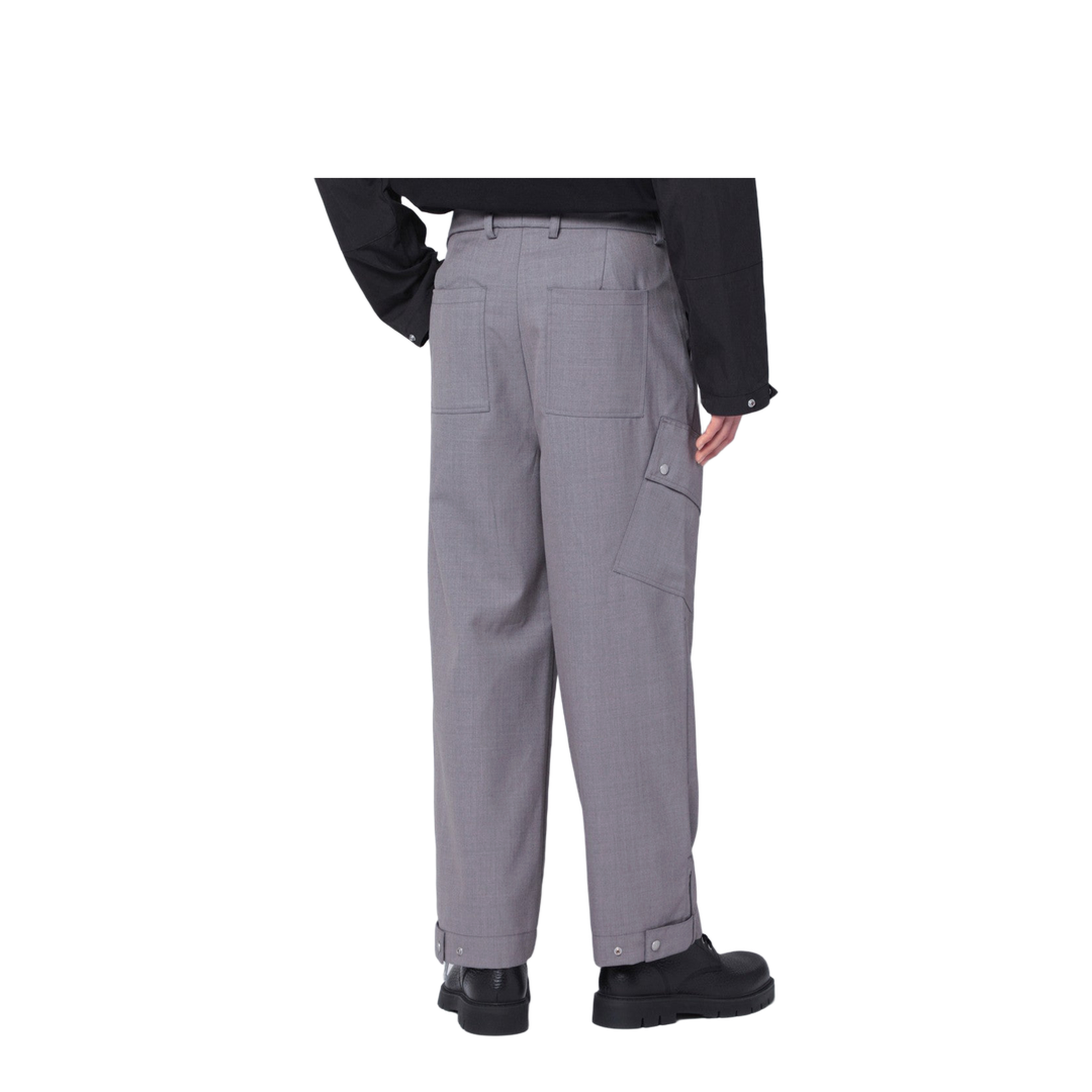 Grey Wool-Blend Trousers - Image 2