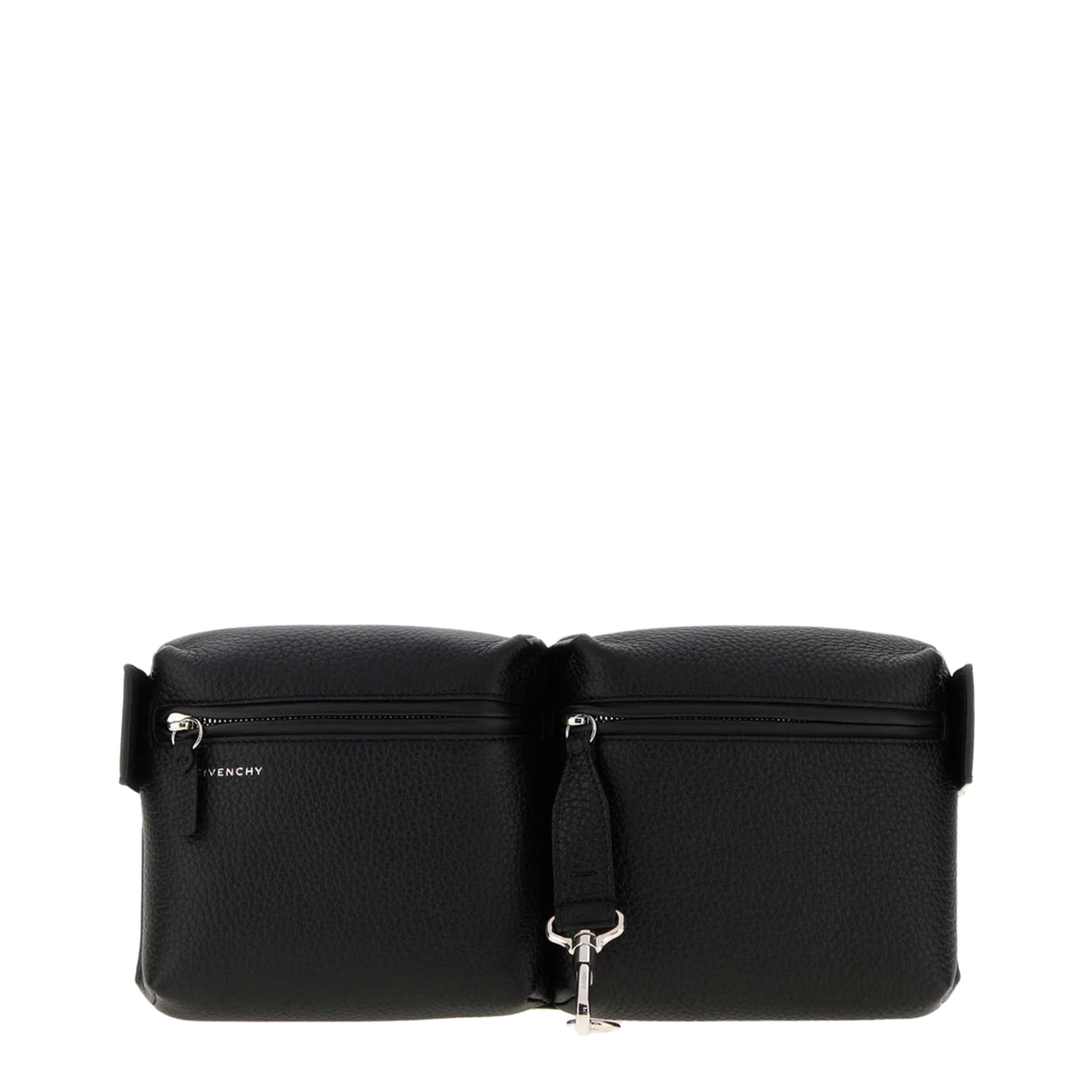 Fold Grained Leather Belt Bag - Ebony Brown - Image 1