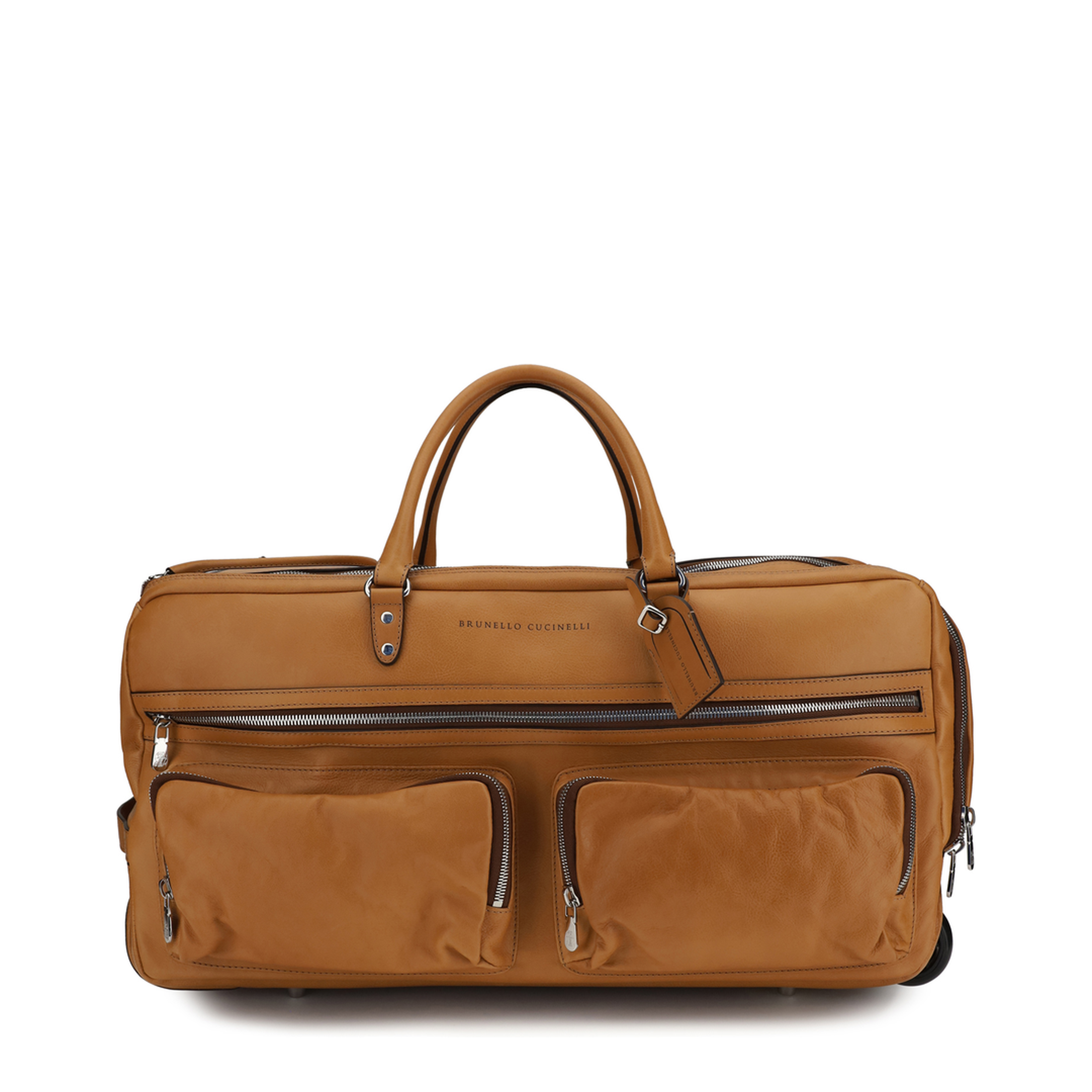 Leather Trolley Travel Bag - Image 1