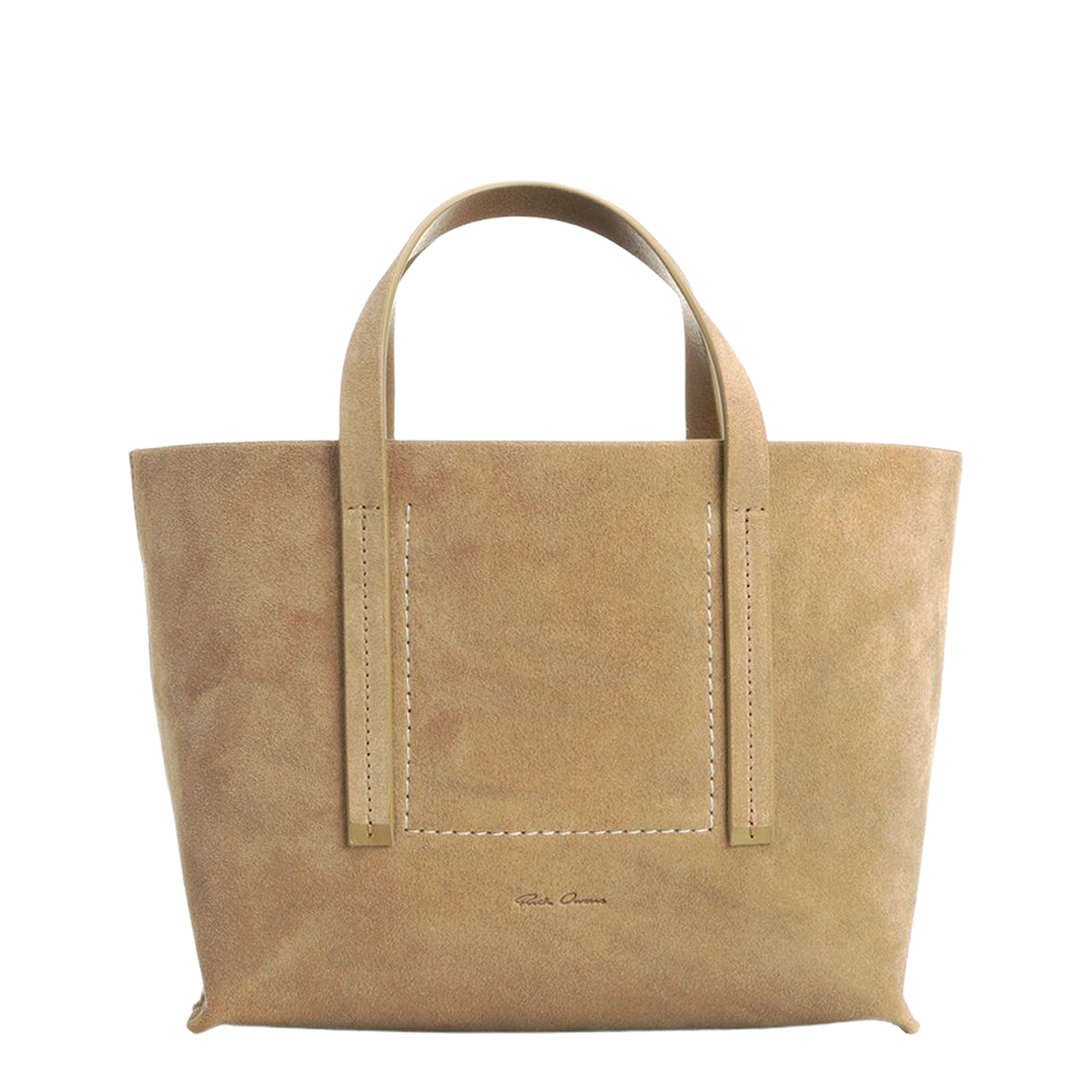 Temple Mini Sumi Suede Leather Shopper Bag - Sumi Brown - Image 1