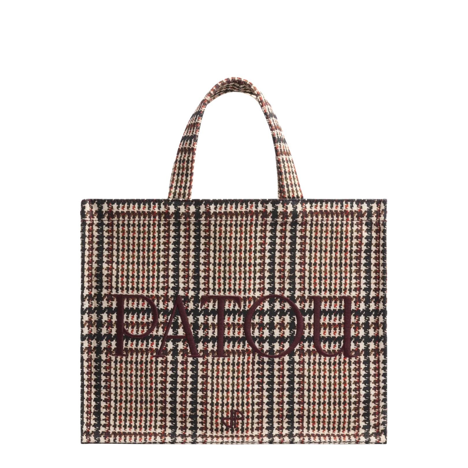 Medium Logo Tote Printed Cotton Canvas - Prince of Wales - Image 1