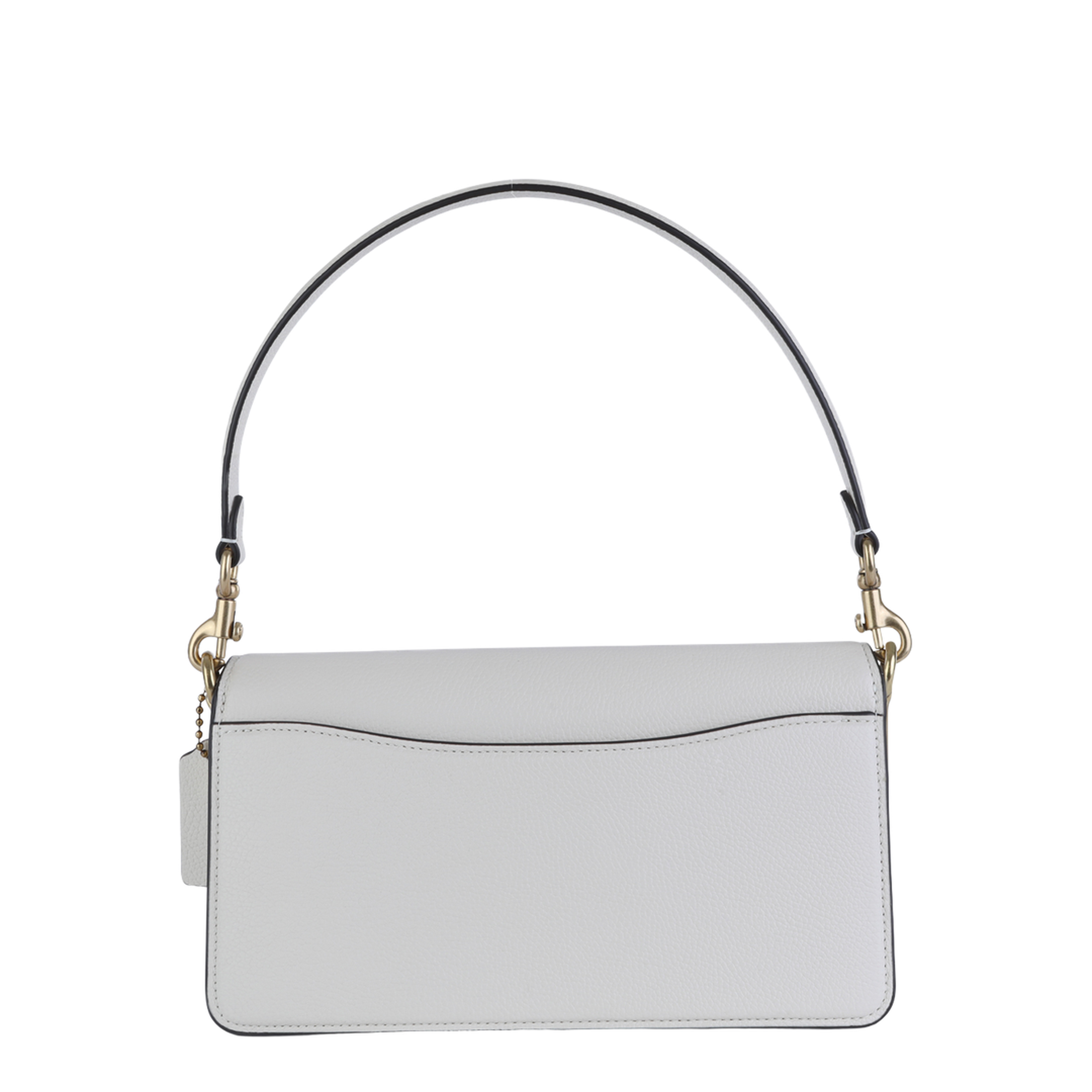 Tabby Medium Polished Pebble Leather Shoulder Bag - Chalk - Image 6