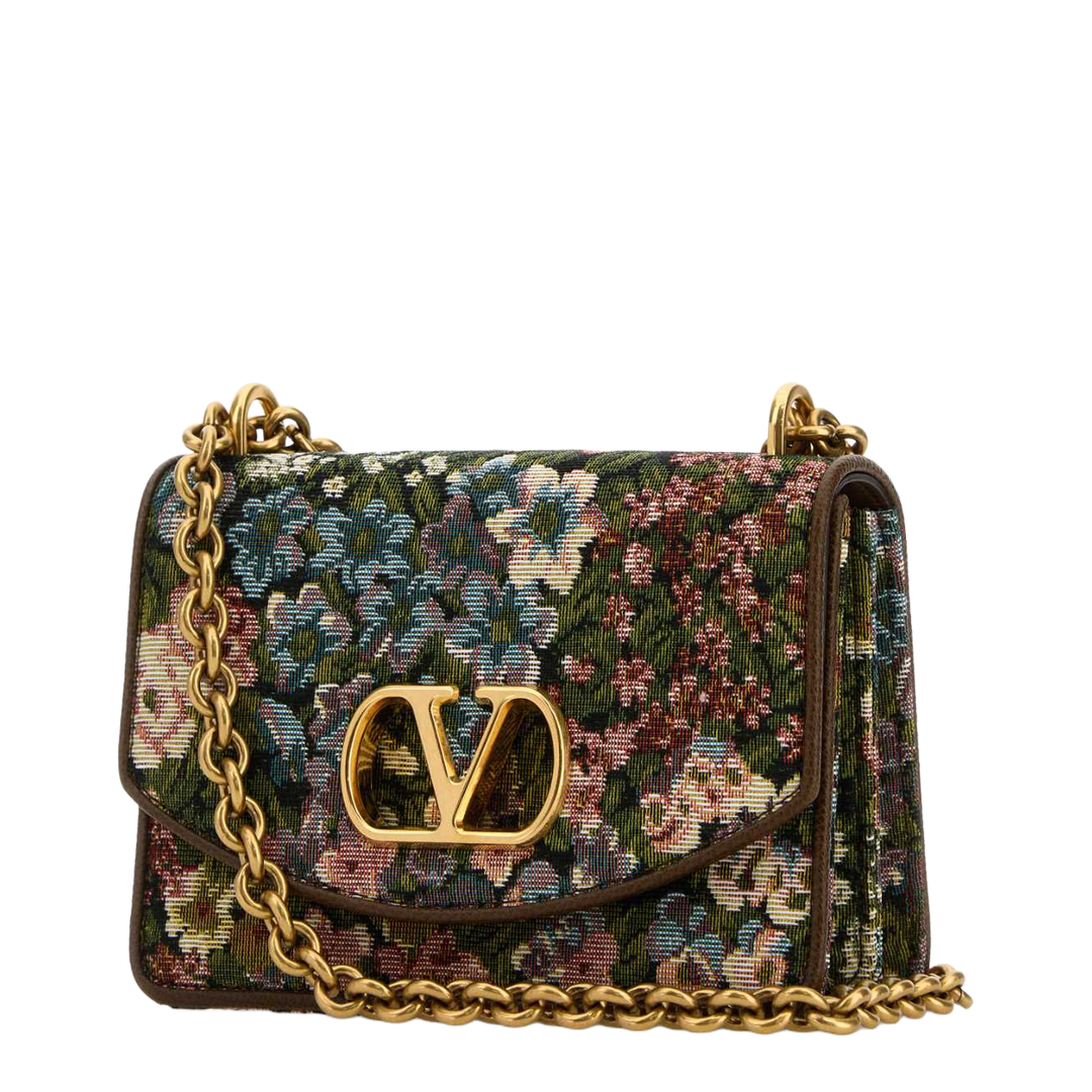 Embroidered Fabric Vain Shoulder Bag - Image 2