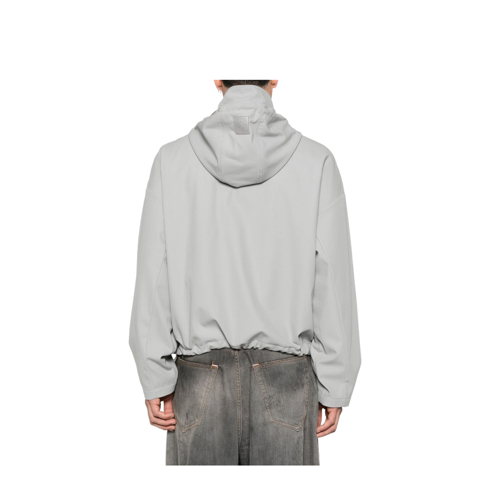 Hooded Jacket in Cotton Grey - Image 2