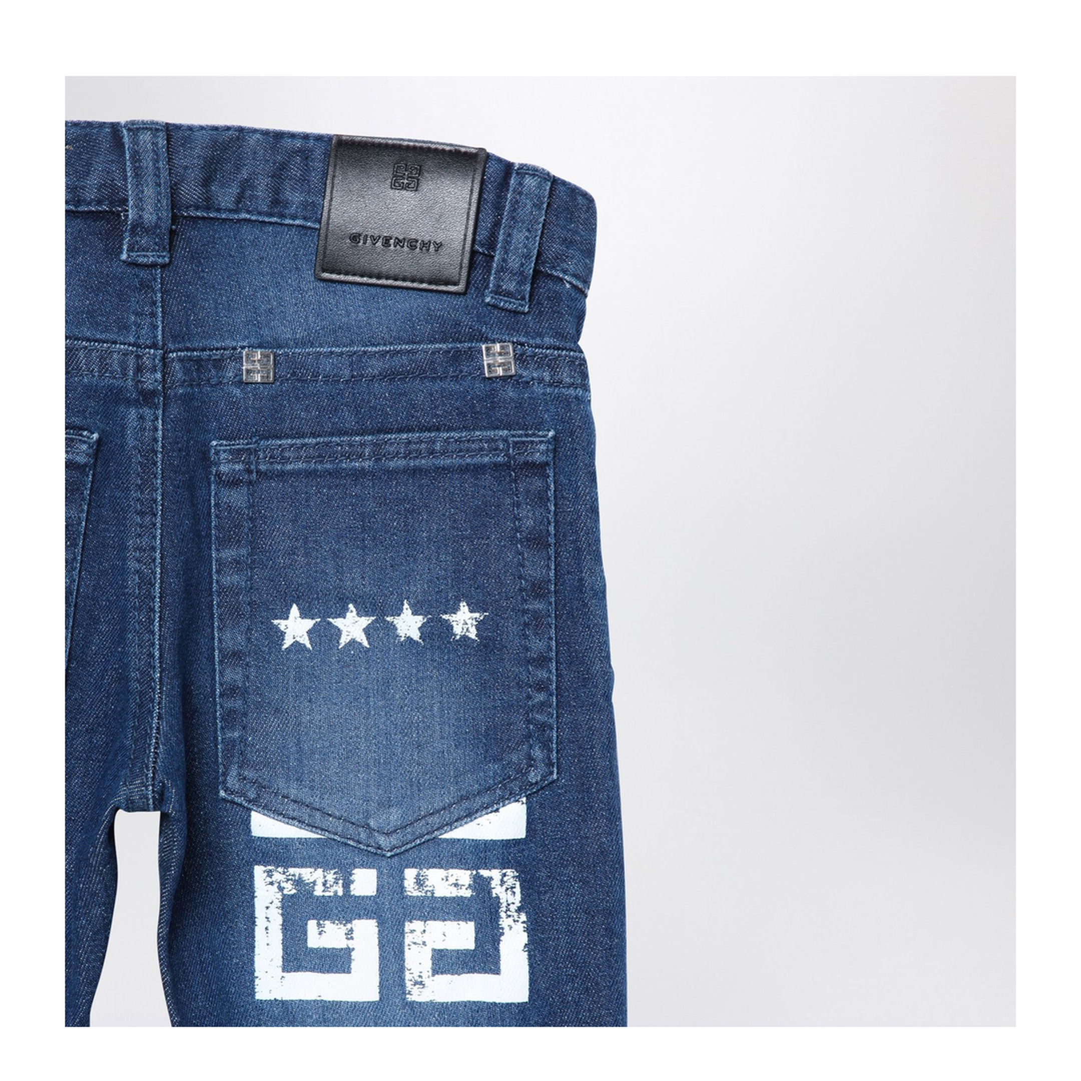 Blue Washed Denim Jeans - Image 2