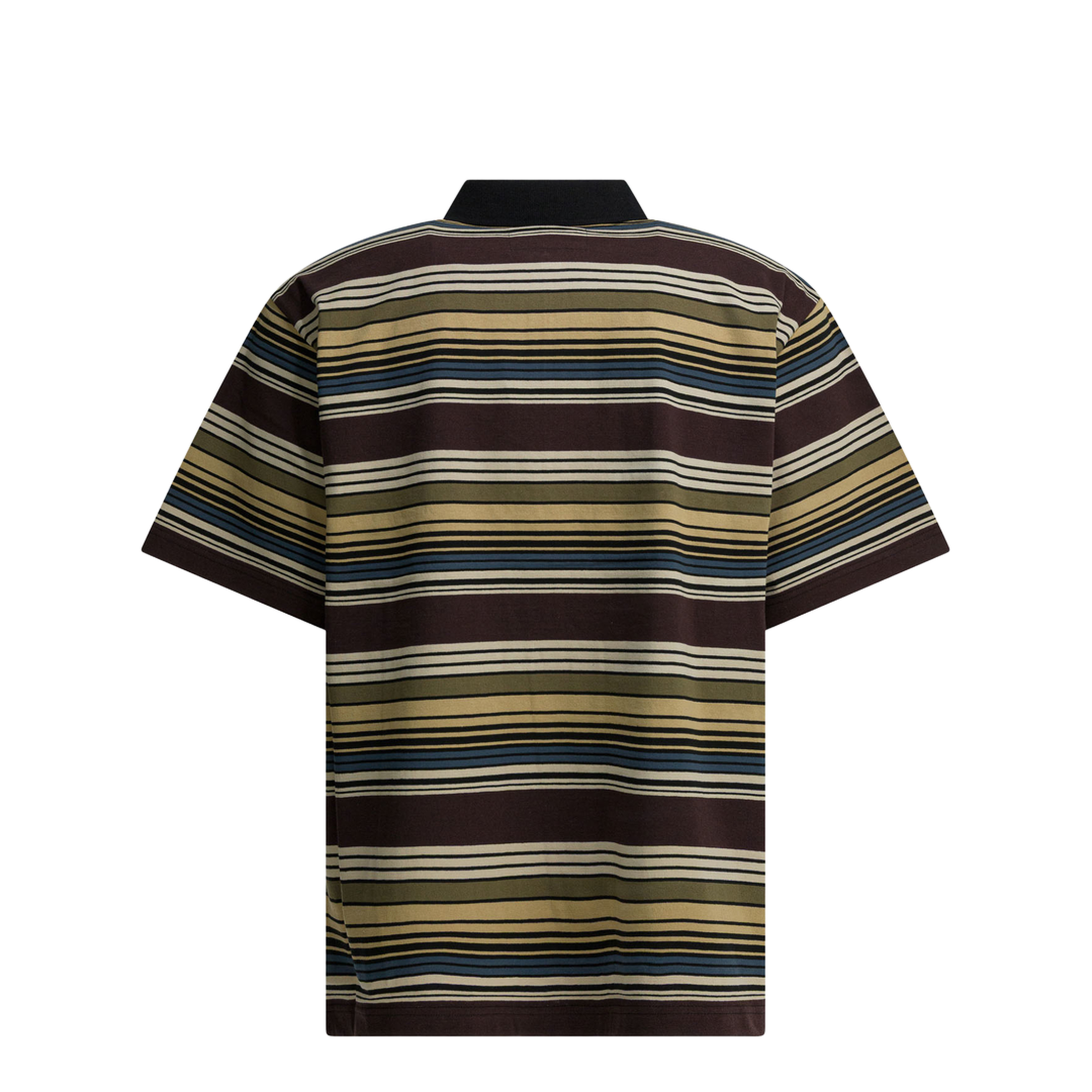 Striped Buttonless Polo Shirt - Image 2