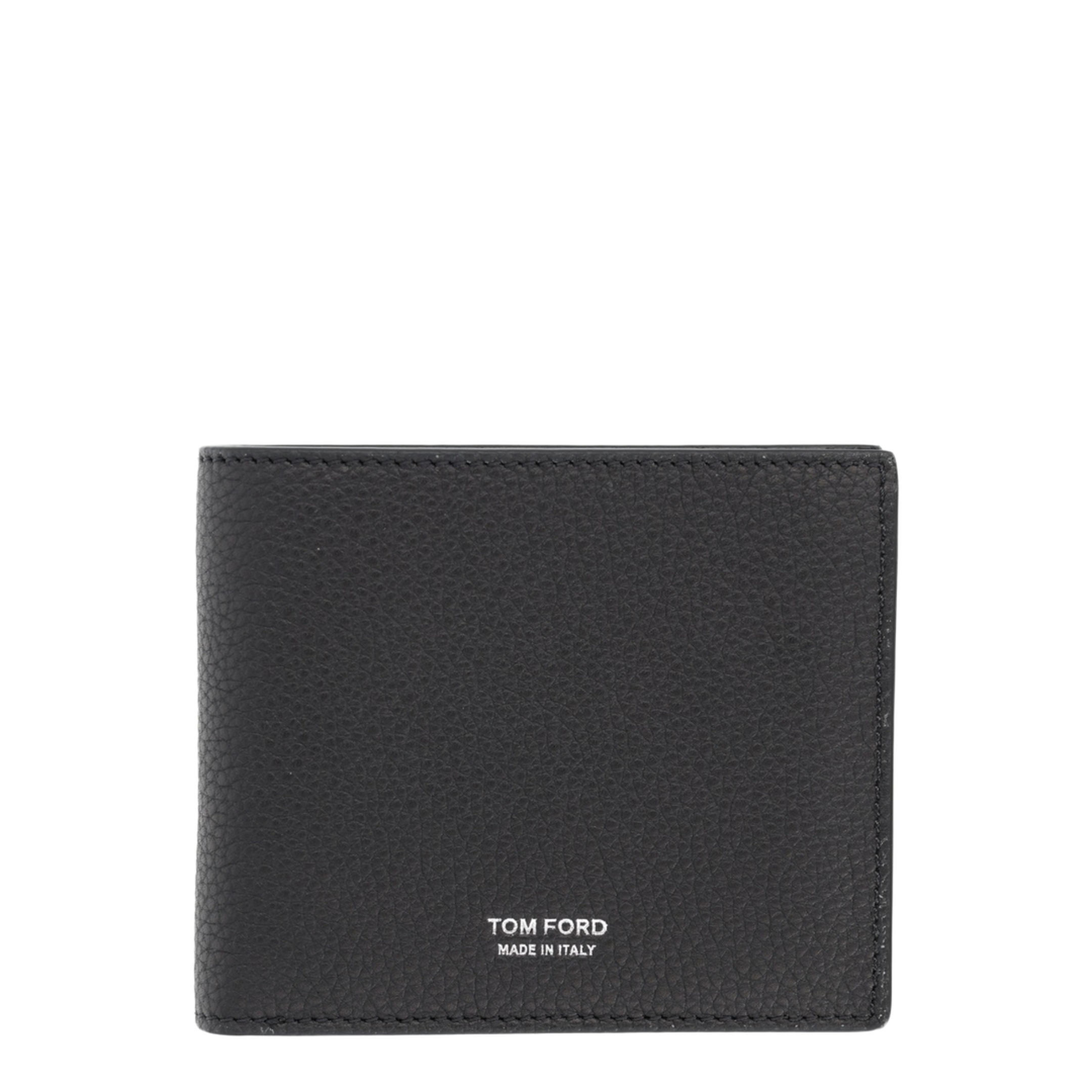 Tom Ford Grained Leather Bifold Wallet - Black - Image 1