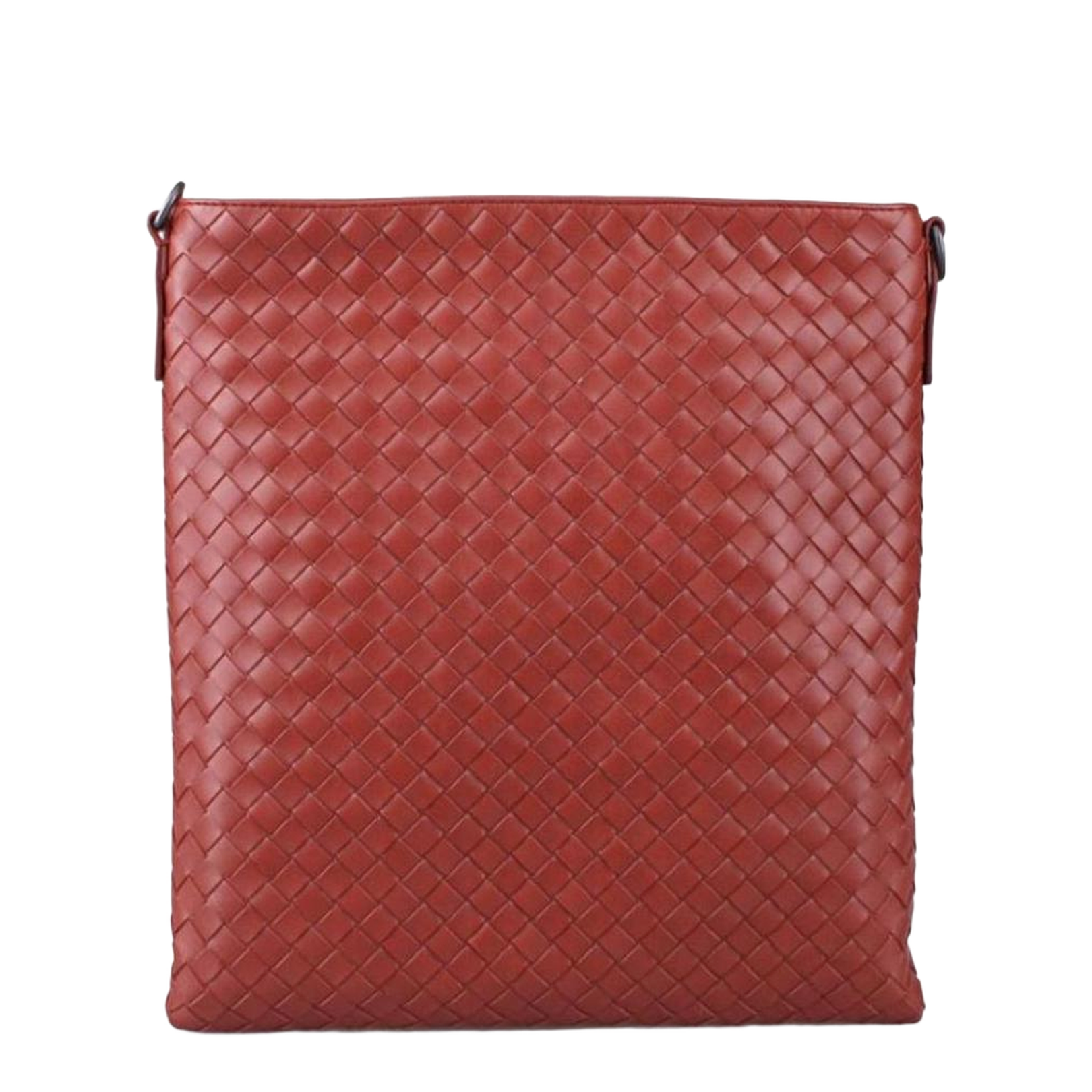 Intrecciato Leather Crossbody Bags - Red - Image 1