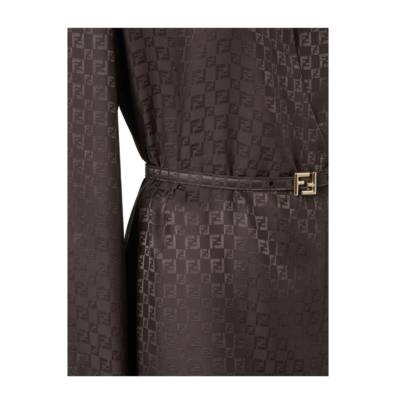 Silk Brown Dress - Image 3