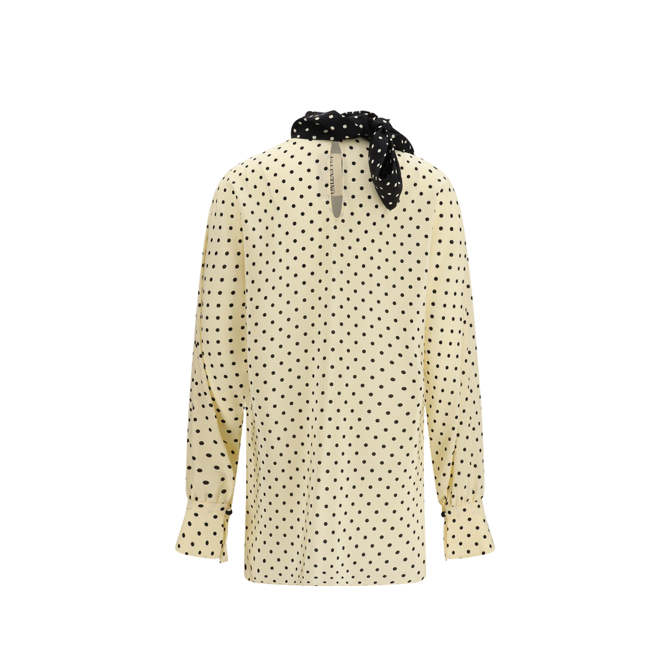 Polka Dot Blouse with Side Bow - Image 2