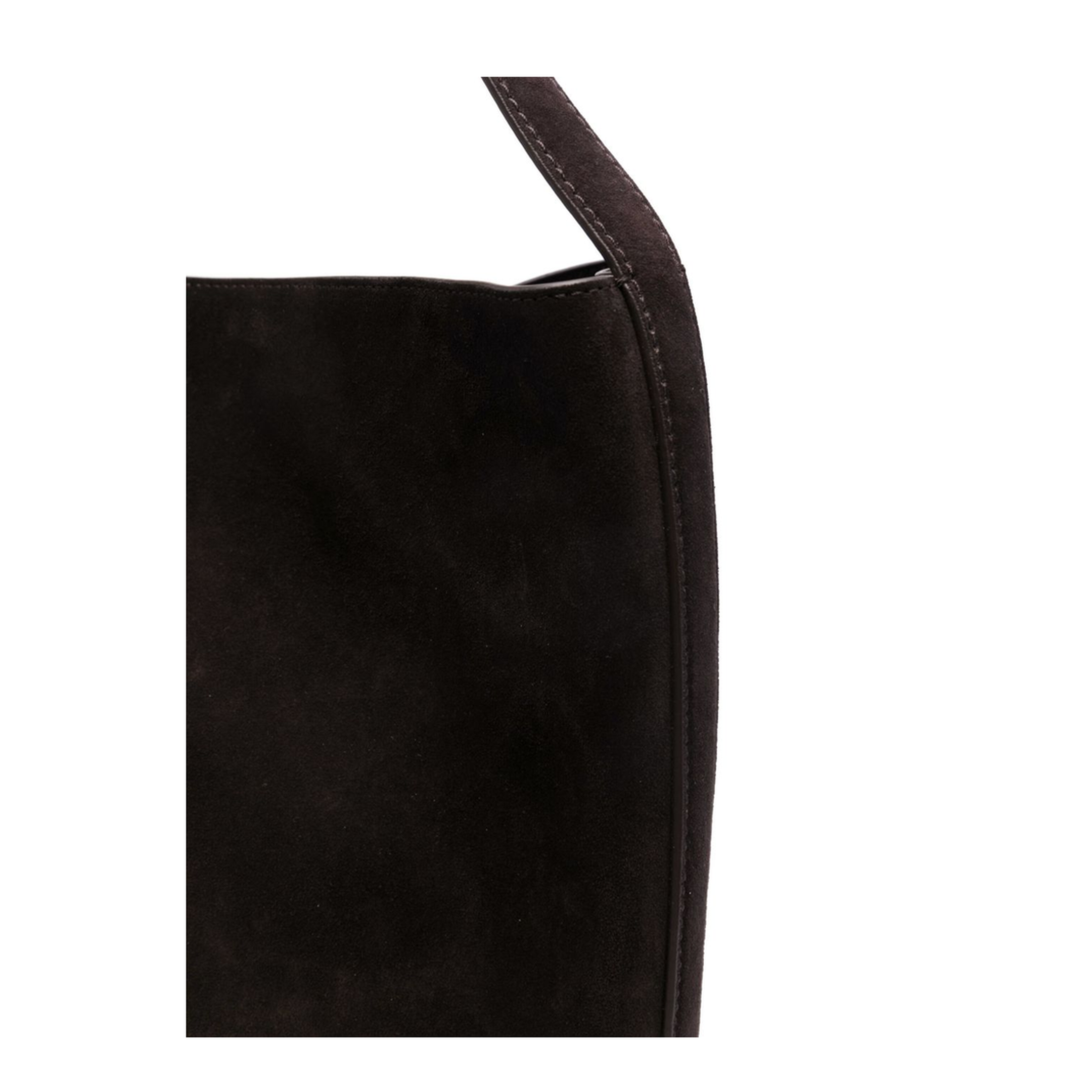 Suede Leather Tote - Espresso Brown - Image 3