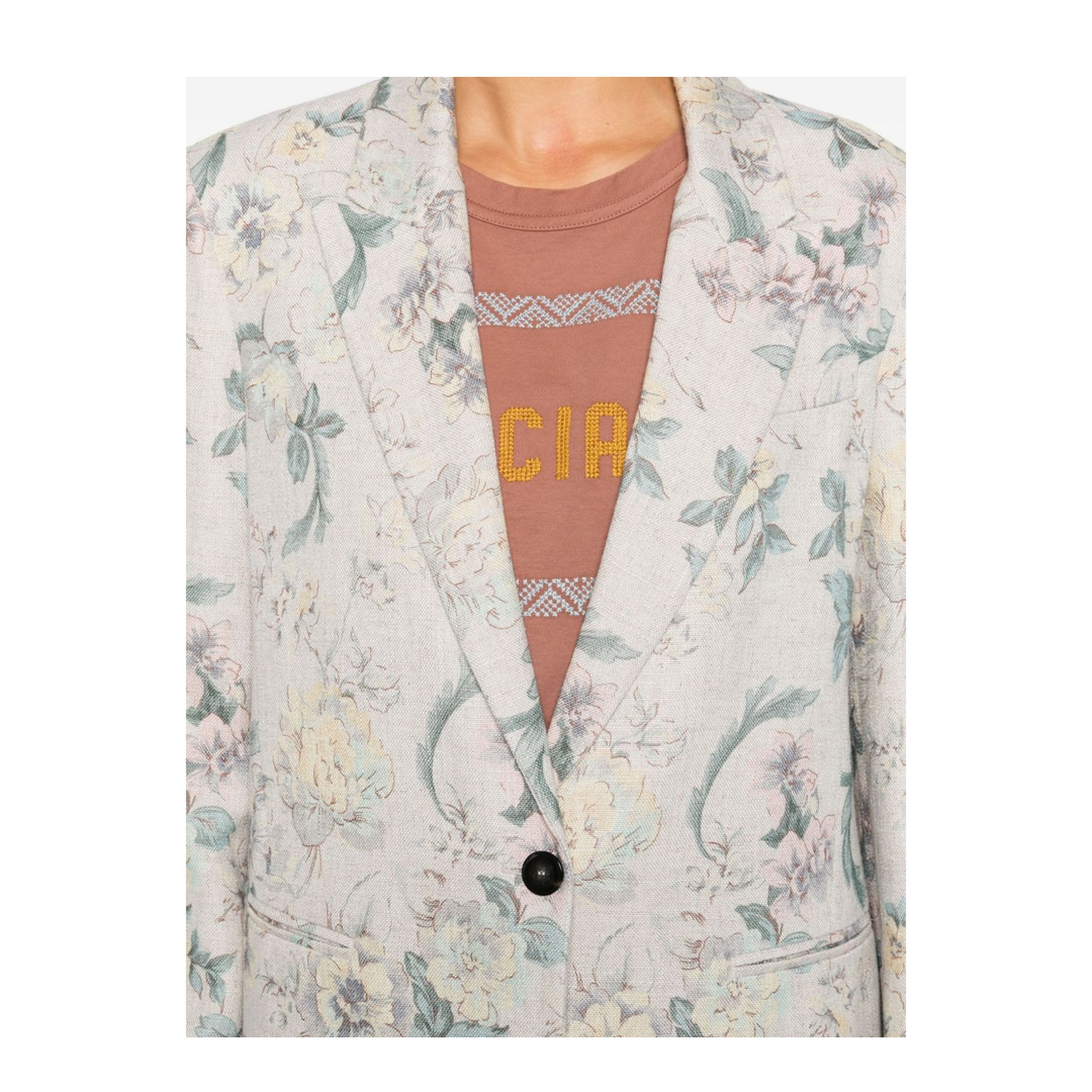 Printed Blazer Jacket - Image 3