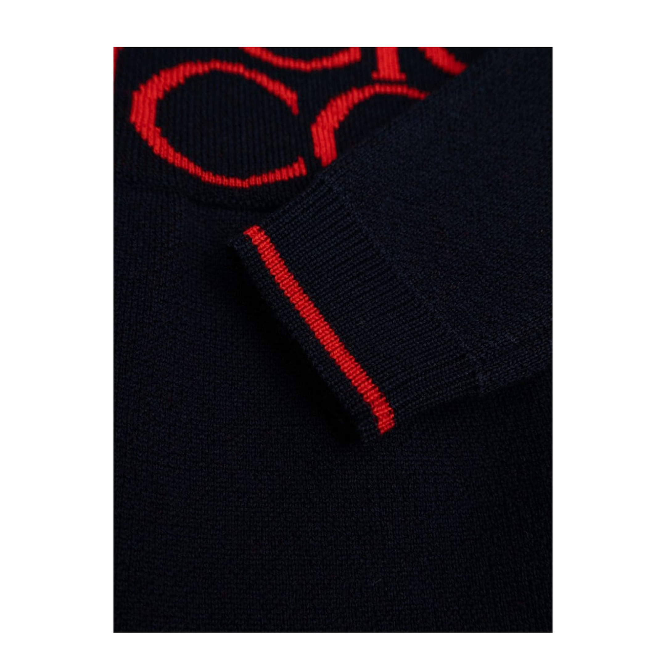 b l/s dress wo jacquard/ ultramarine/red - Image 3