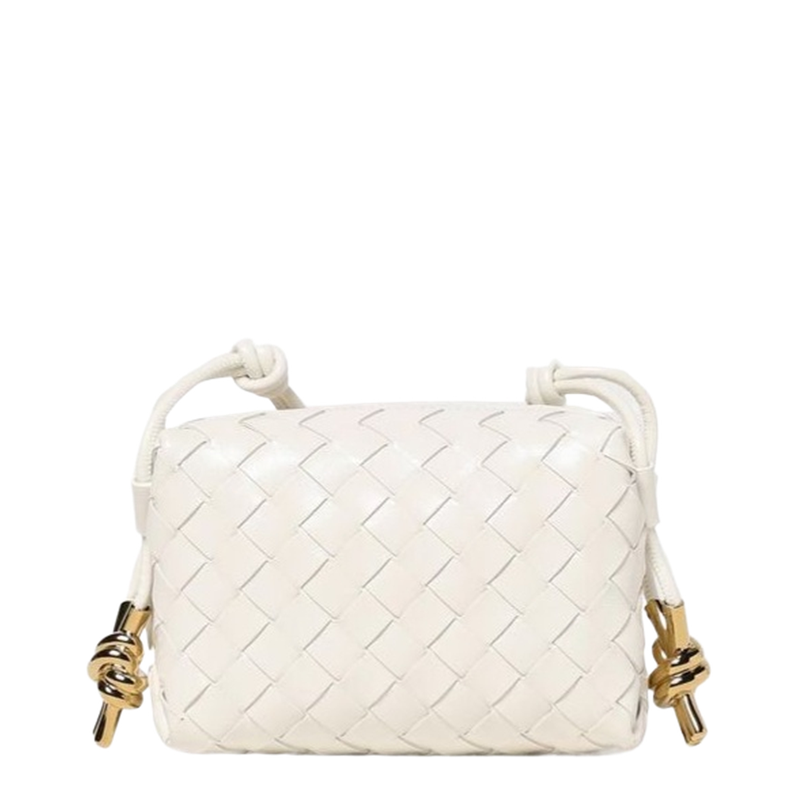 Loop Mini Leather Crossbody Bags - White - Image 1