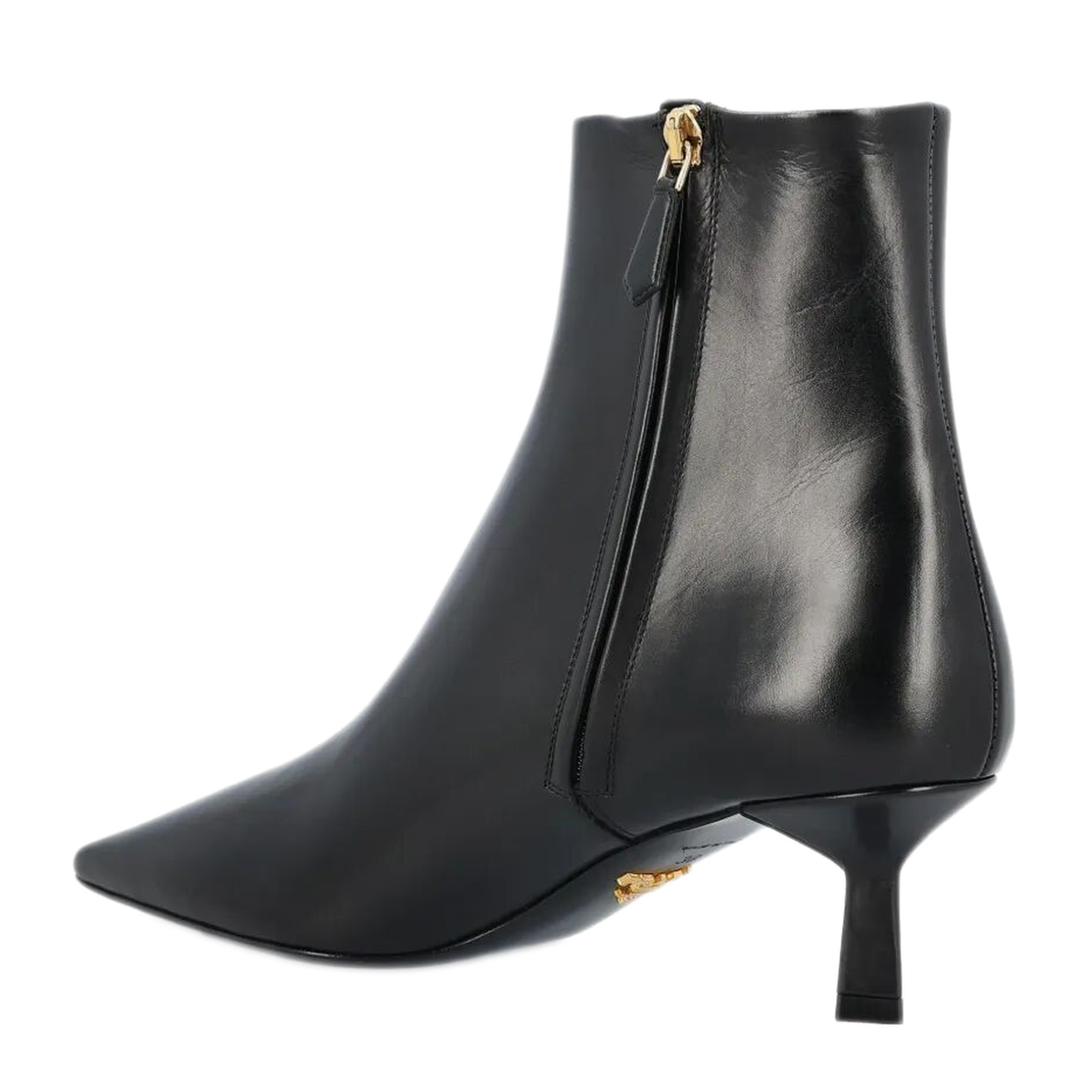 Leather Pointed Ankle Boots - Image 3