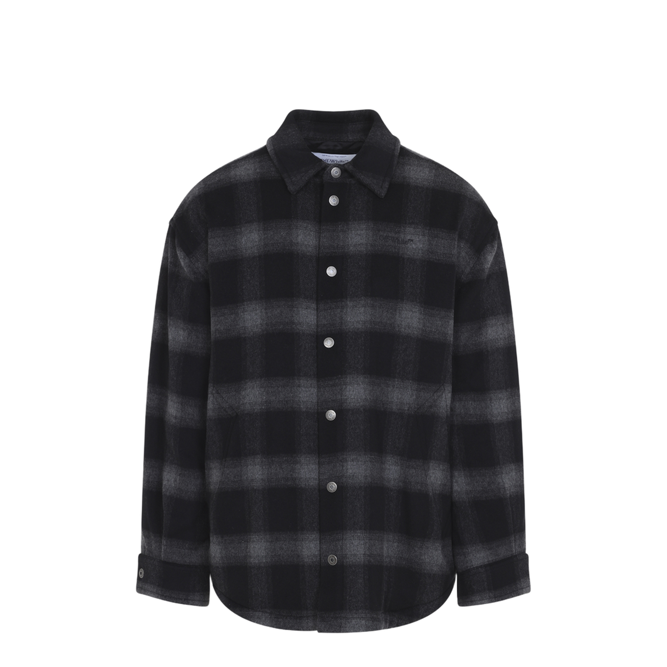 Flannel Wool Overshirt Padded Coat - Image 1