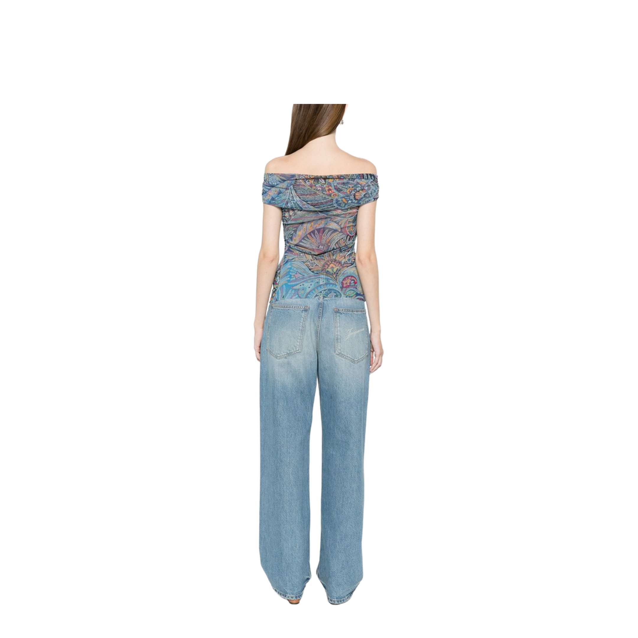 Women's Pattern Top Blue - Image 5