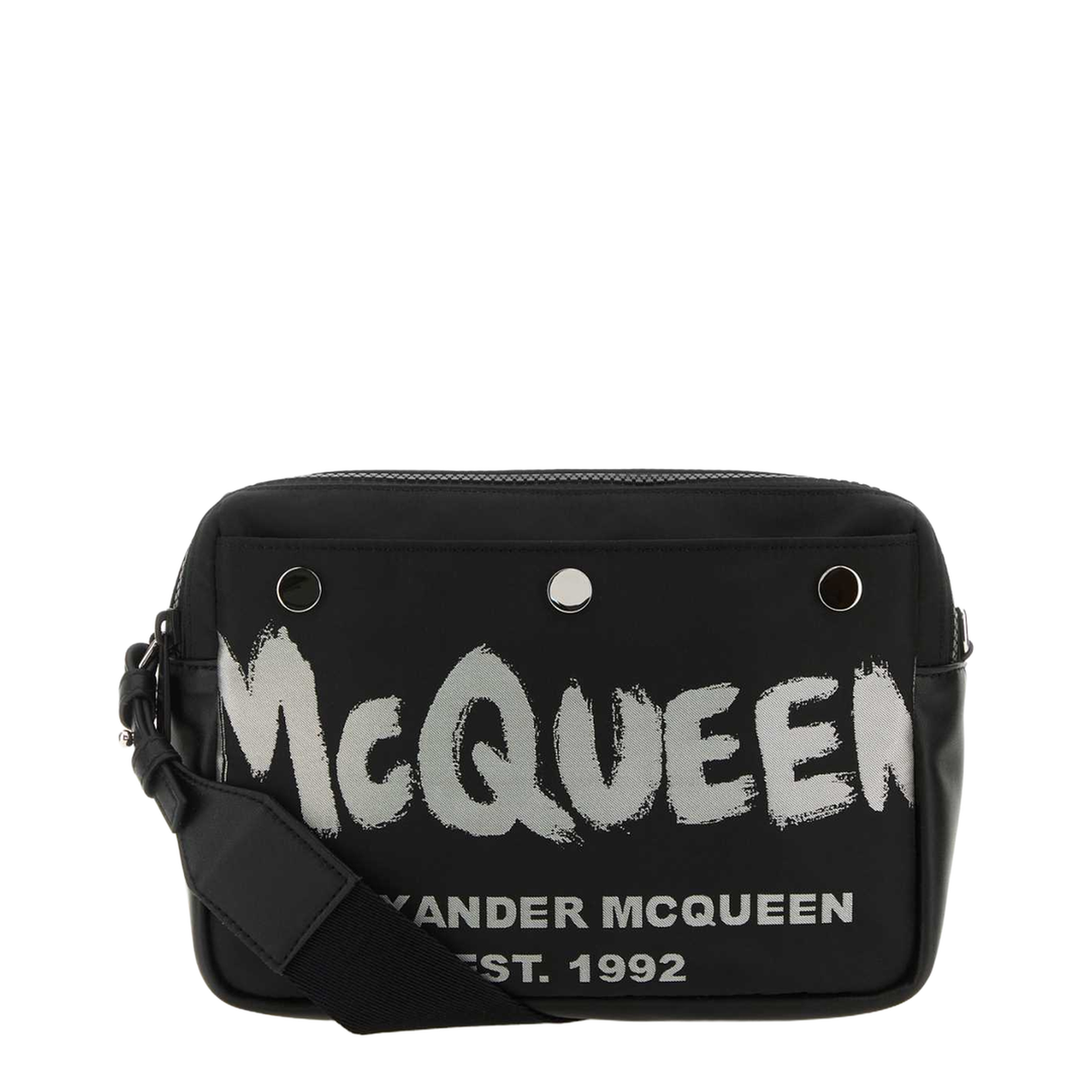 Polyester Camera Bag - Black/White - Image 2