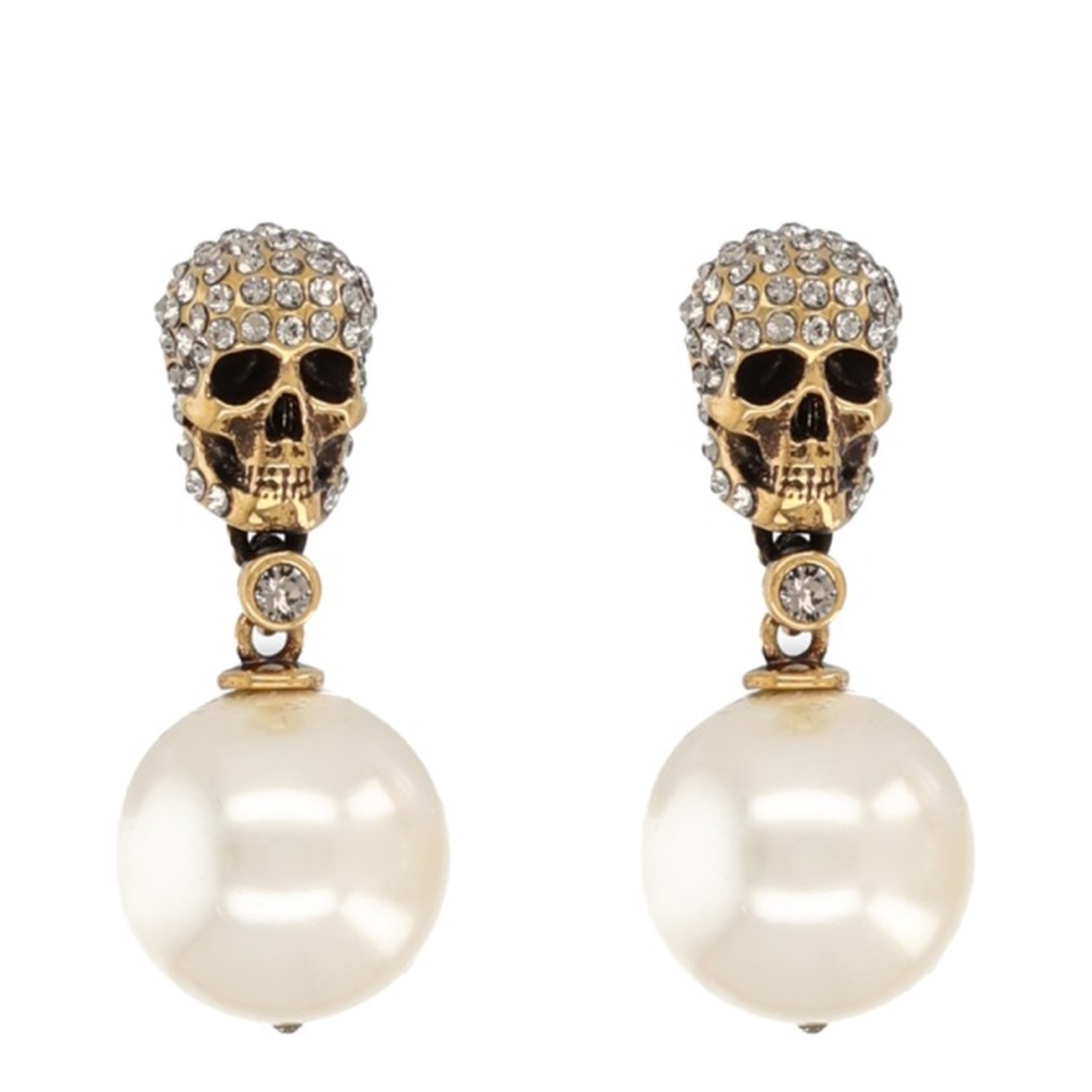 Skull Earrings With Pavé - Image 1