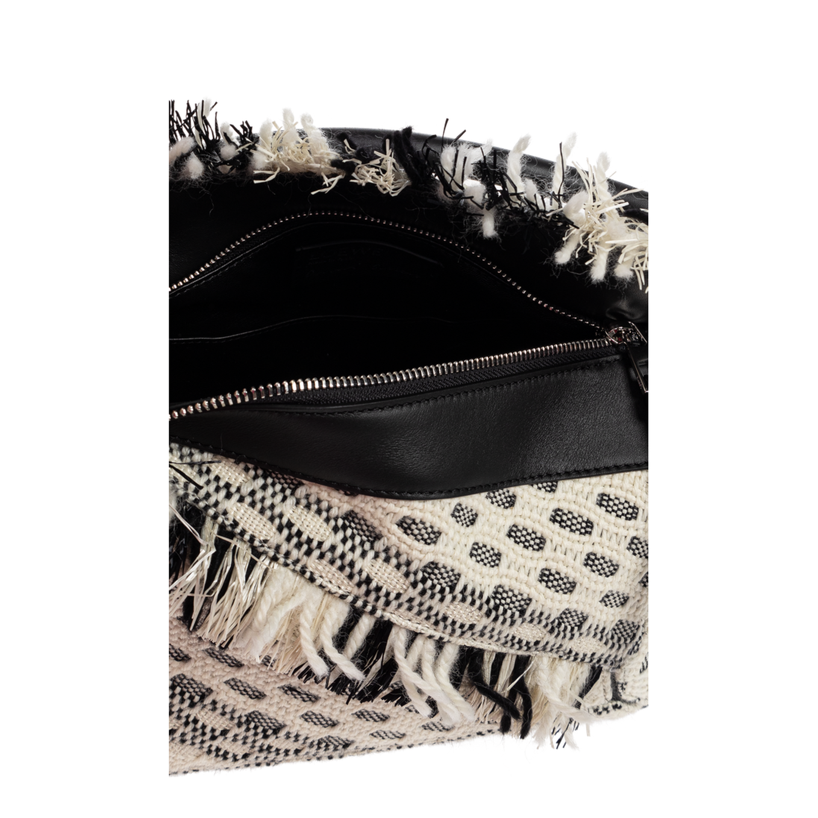 Puzzle Small Handbag Jacquard Black White - Image 5